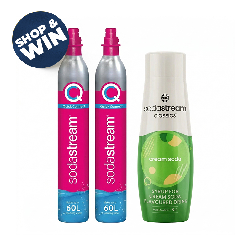 2x 60L CQC Cylinder and 440ml Cream Soda Syrup