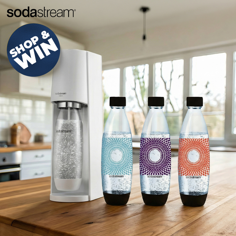 Terra Sparkling Water Machine with 3x Fuse PET Bottles