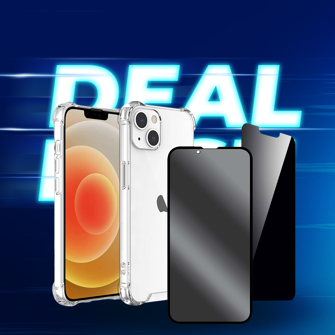 1x Case and 2x Screen Protectors for iPhone or Samsung