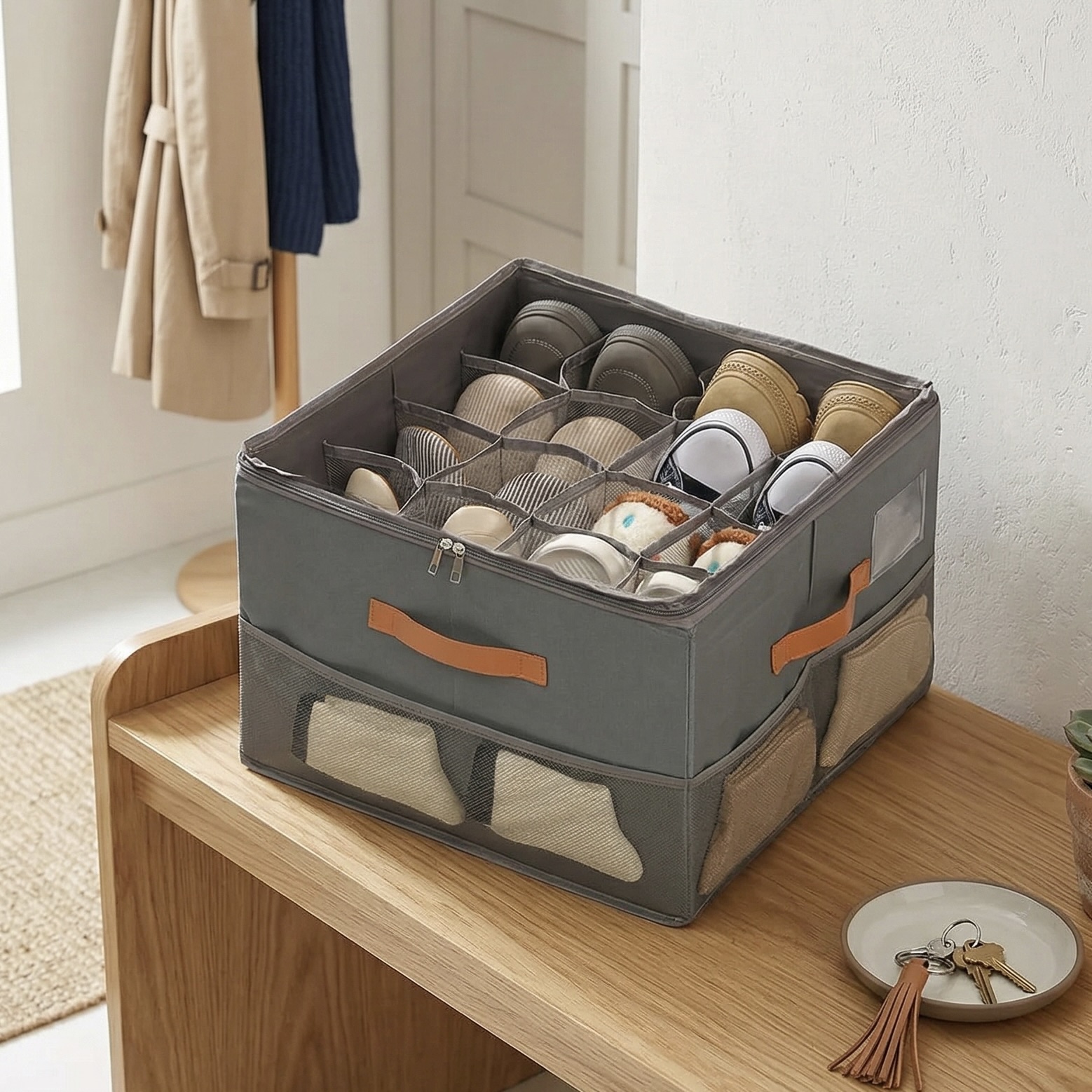Foldable Storage Organiser with Side Pockets