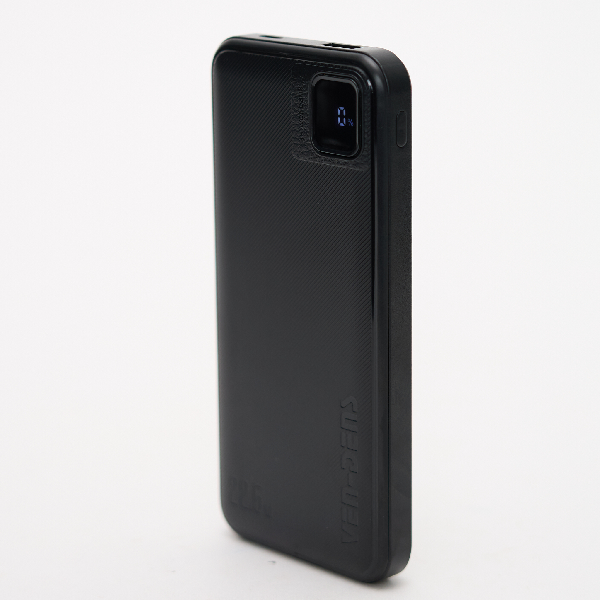 10000mAh Power Bank with Built-in Cables Black