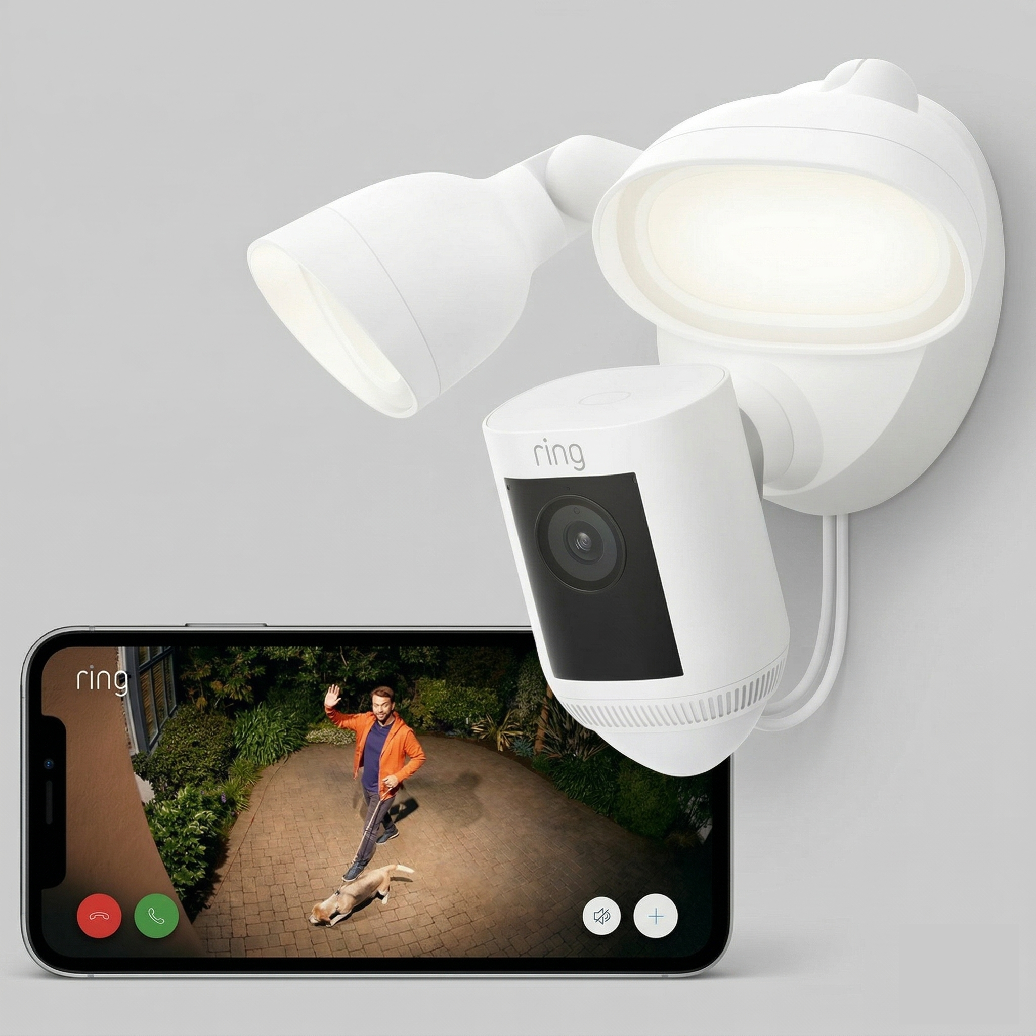 1080p Outdoor Floodlight Security Camera with Siren