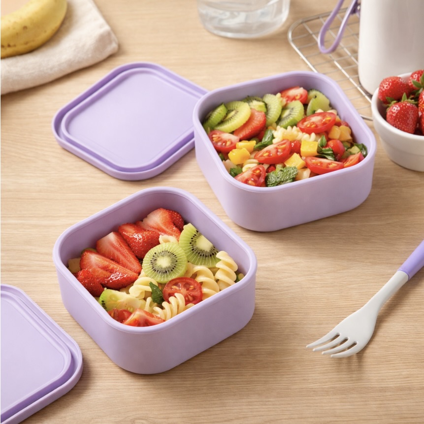 2x 500ml Silicone Food Storage Containers