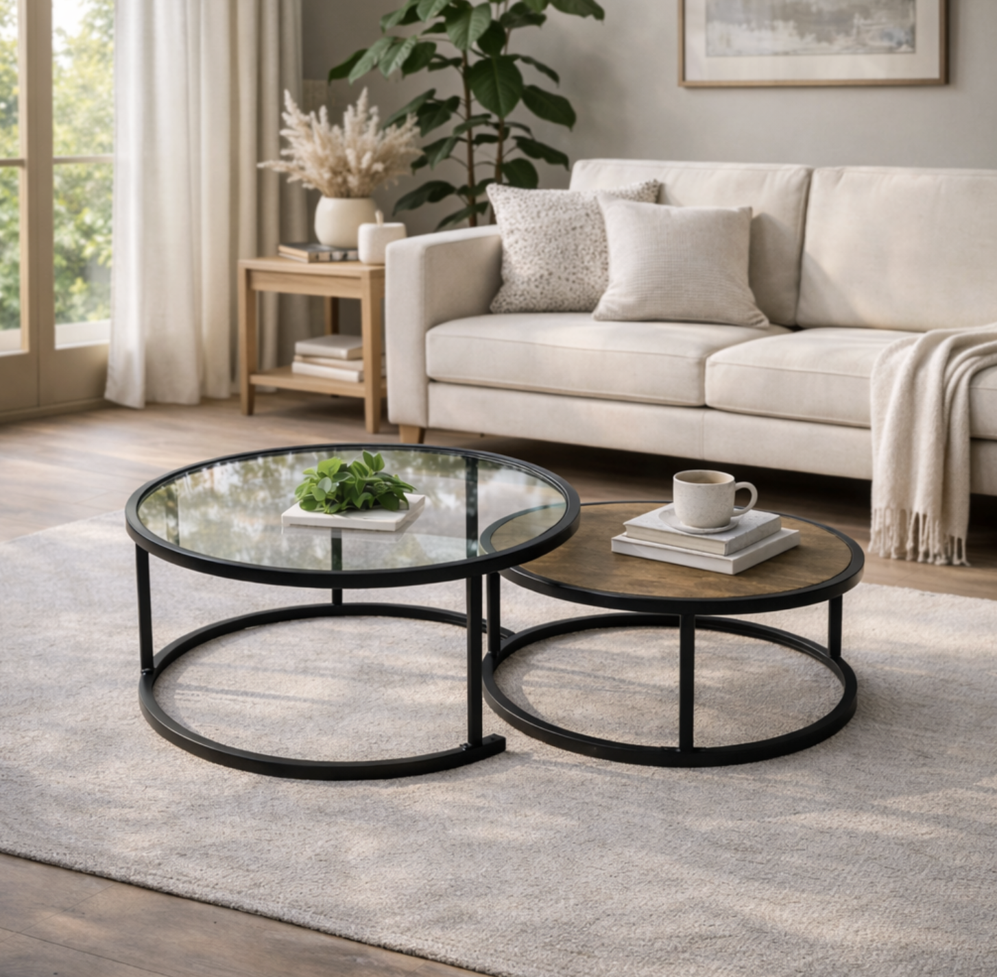 2-Piece Minimalist Nesting Tables