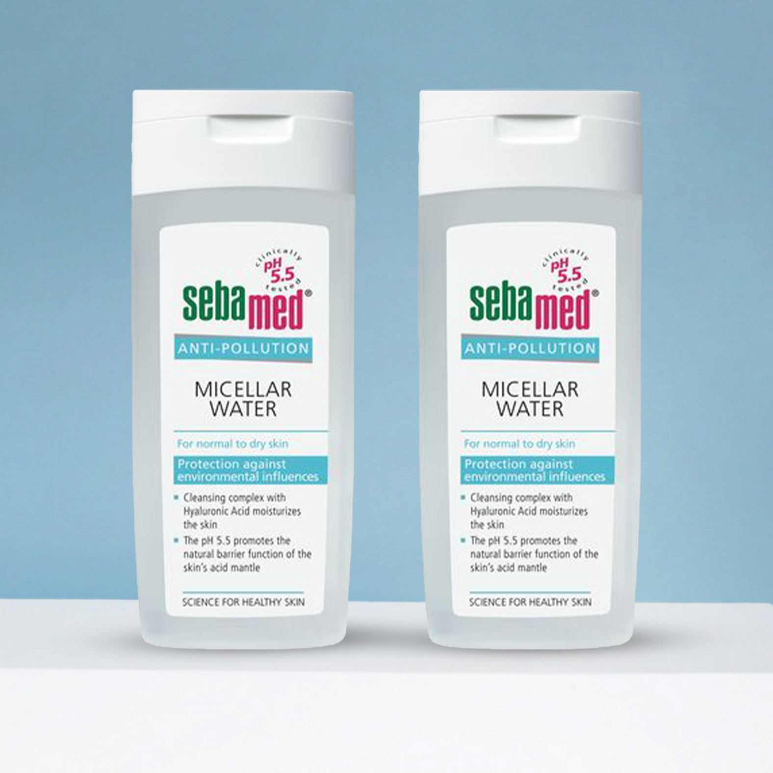 2x 200ml Anti-Pollution Normal to Dry Skin Micellar Waters