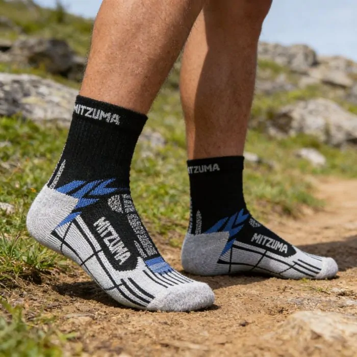 12x Men's TerraGrip Trail Running Ankle Socks