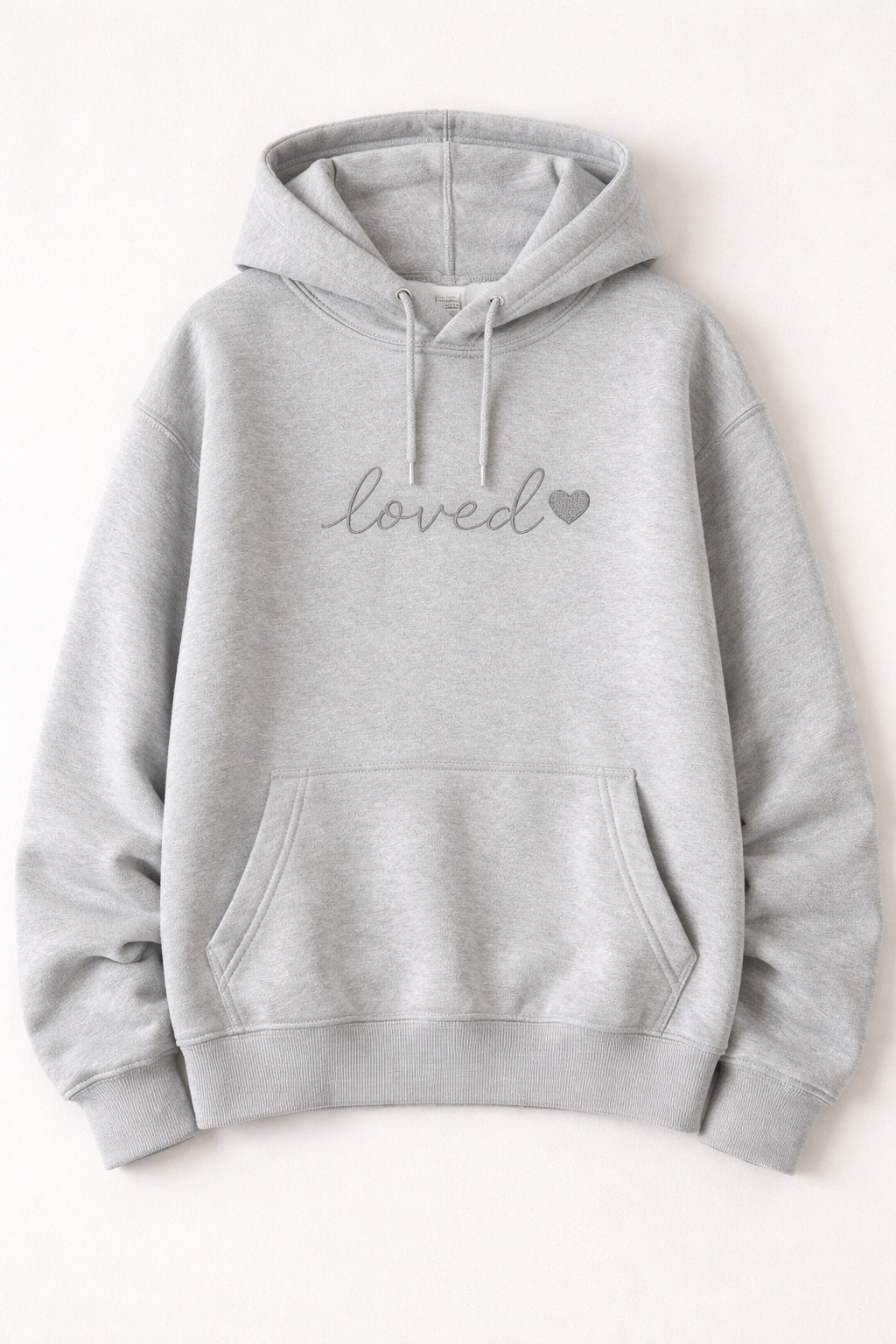 Ladies Love Embroidered Drawstring Hoodie