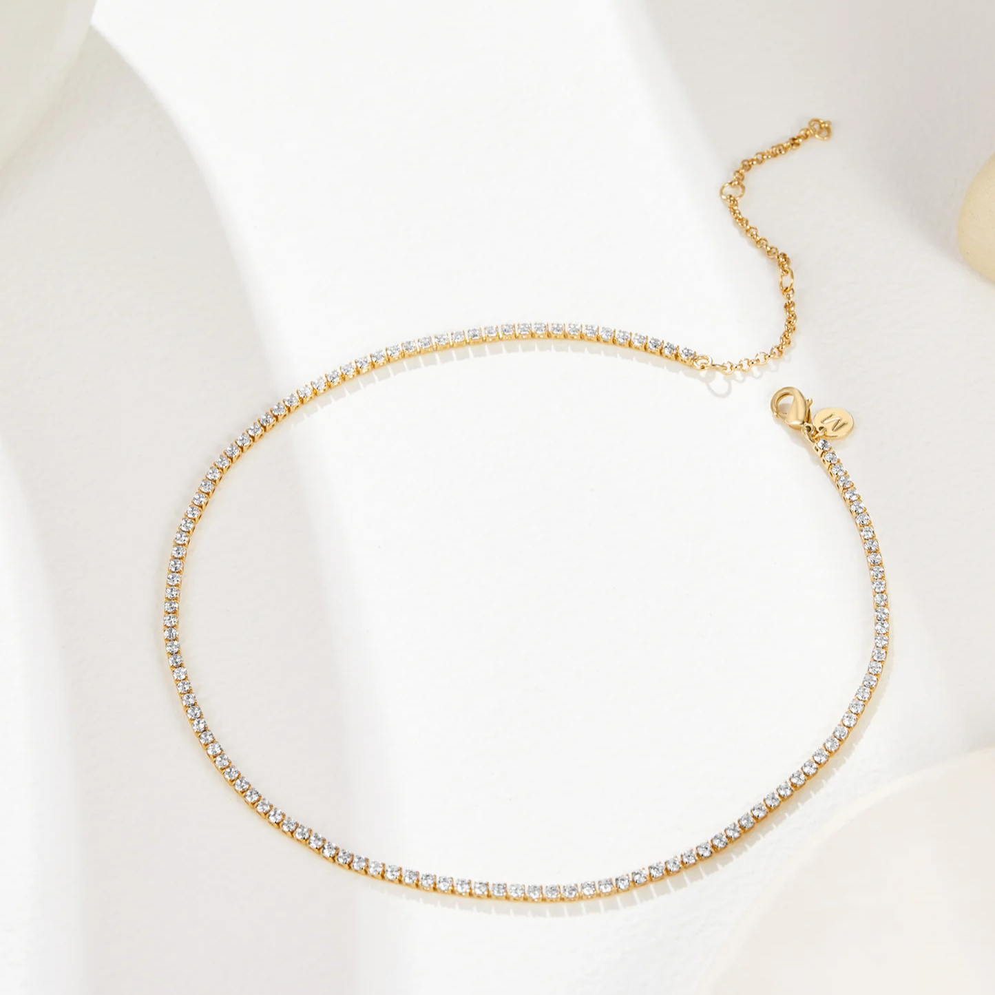 Faye Tennis Choker With Cubic Zirconia Crystals