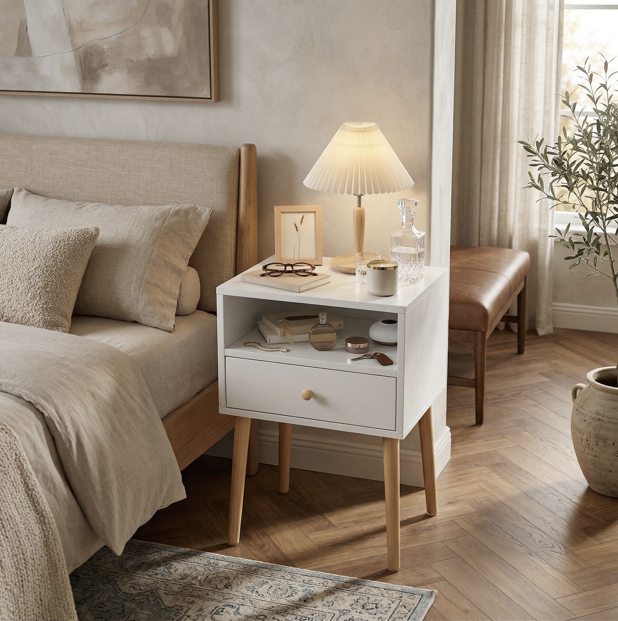 Single-Drawer Nordic Bedside Table
