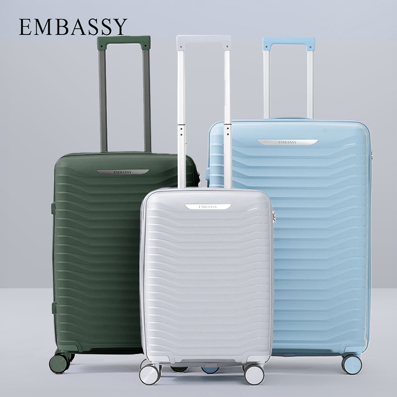 3-Piece Hardshell PP Luggage Set with TSA Locks