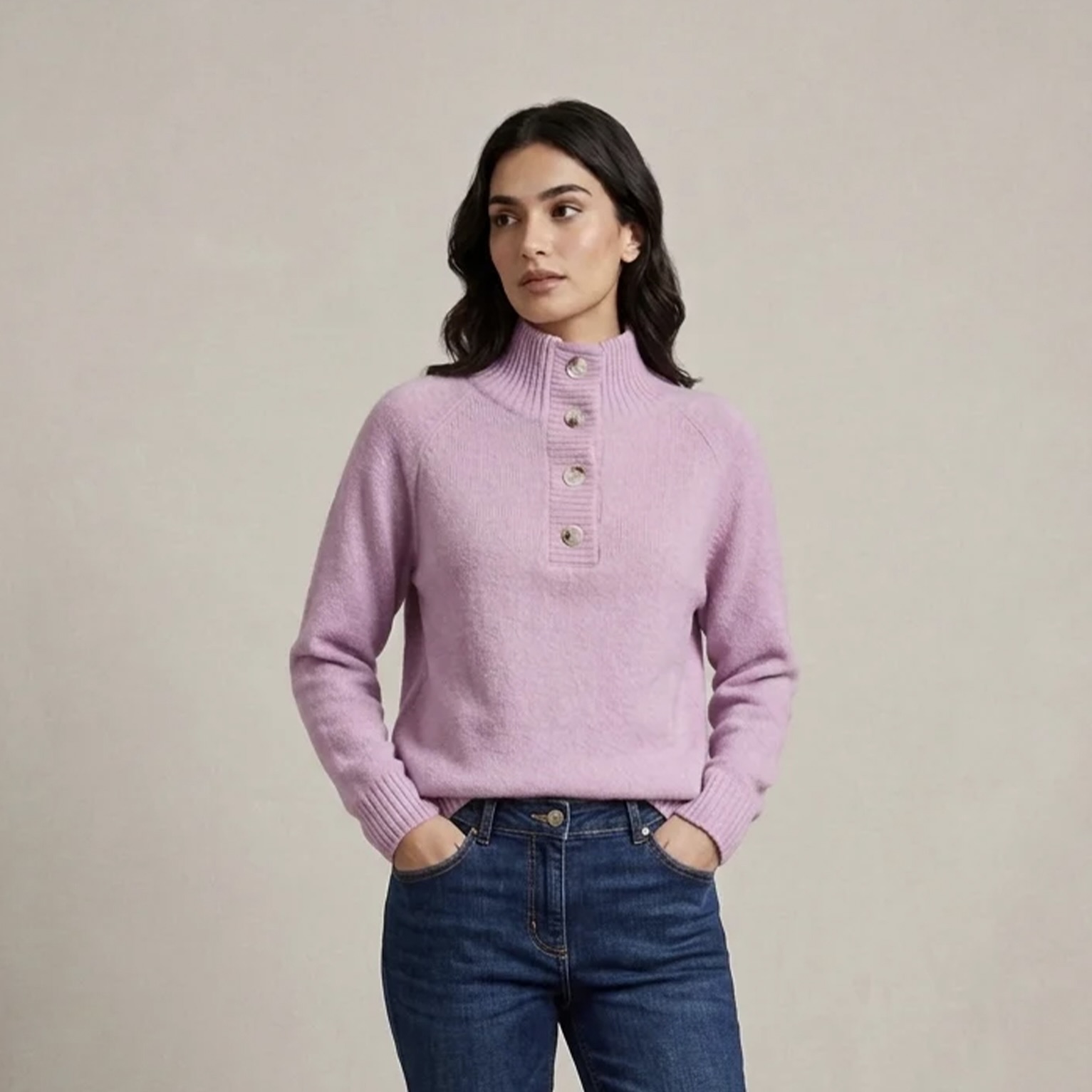 Ladies Long Sleeve Pullover Knit Sweater