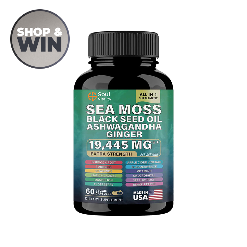 Dynamic Seamoss, Ashwagandha and Black Seed Oil Capsules (60's)