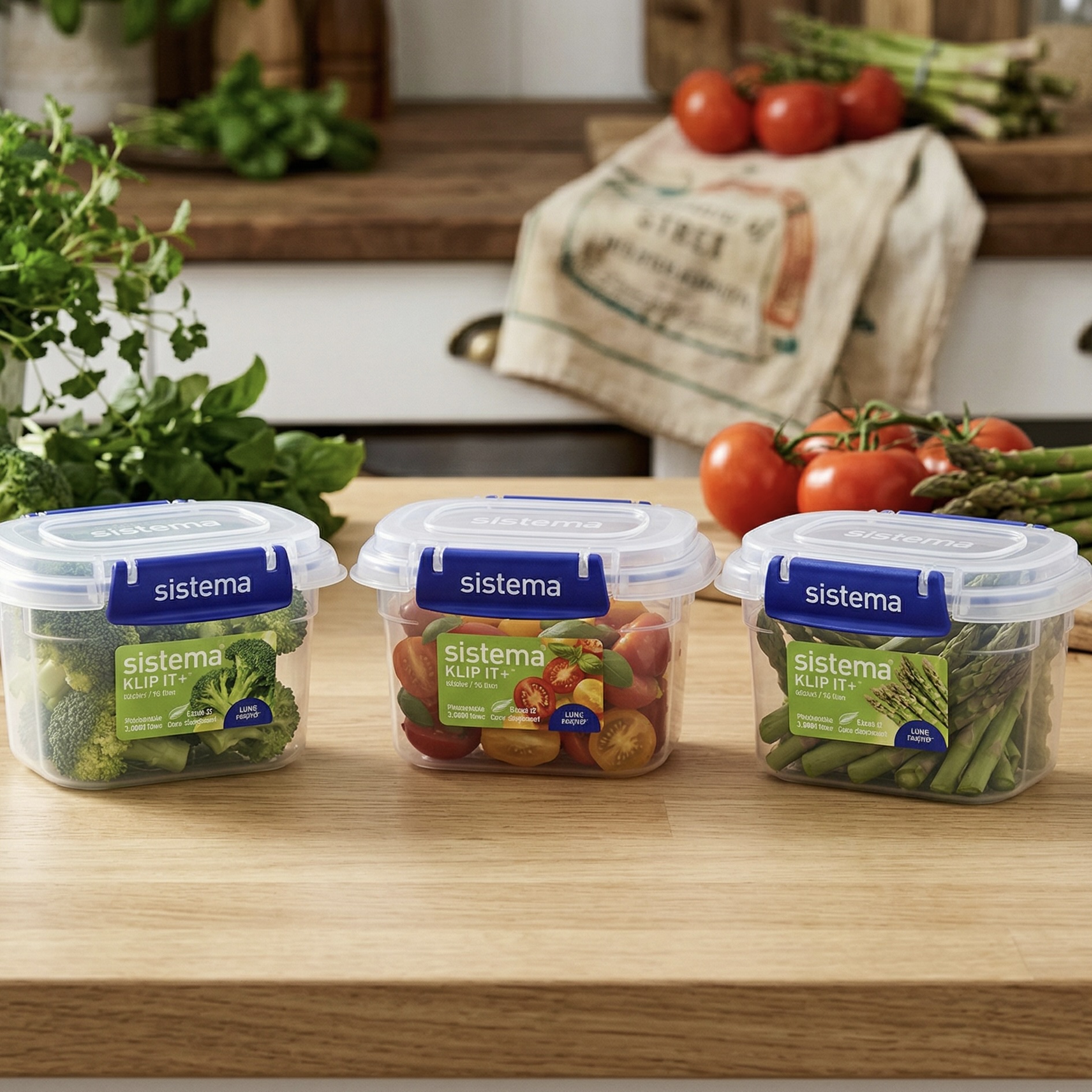 3x 400ml Leak-Proof Rectangular Klip It Containers