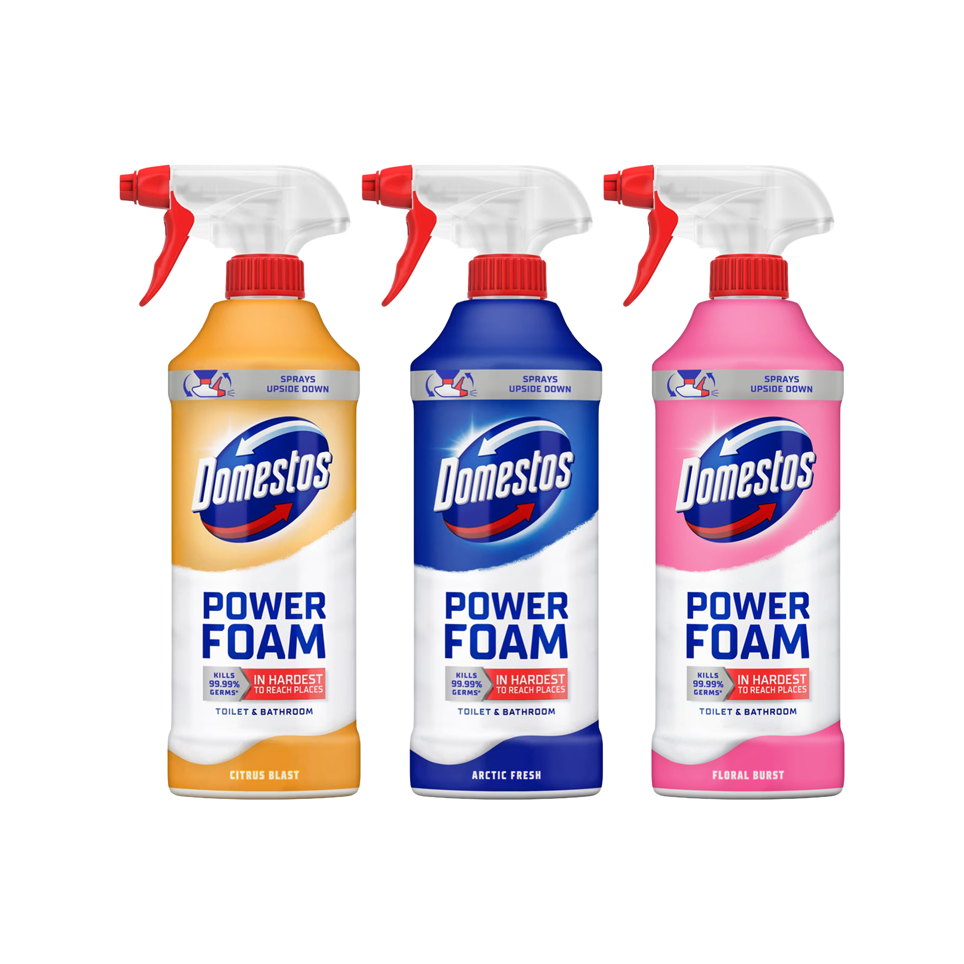 6x 450ml Power Foam Toilet and Bathroom Cleaners