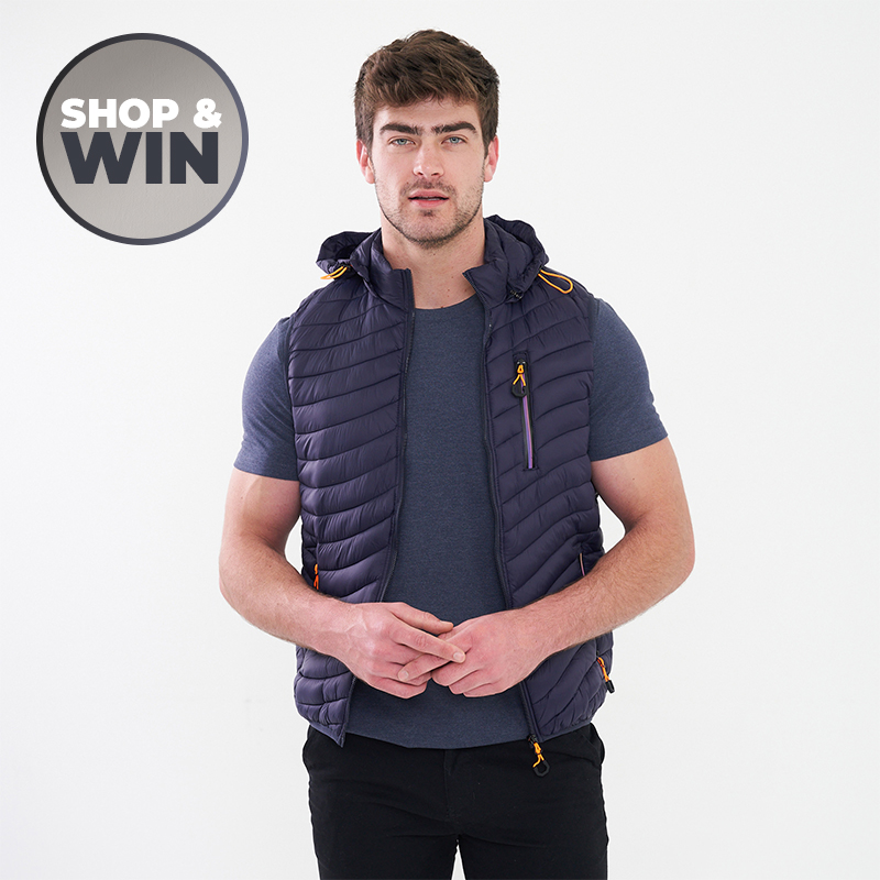 Unisex Sleeveless Puffer Jacket with Reflective Zips