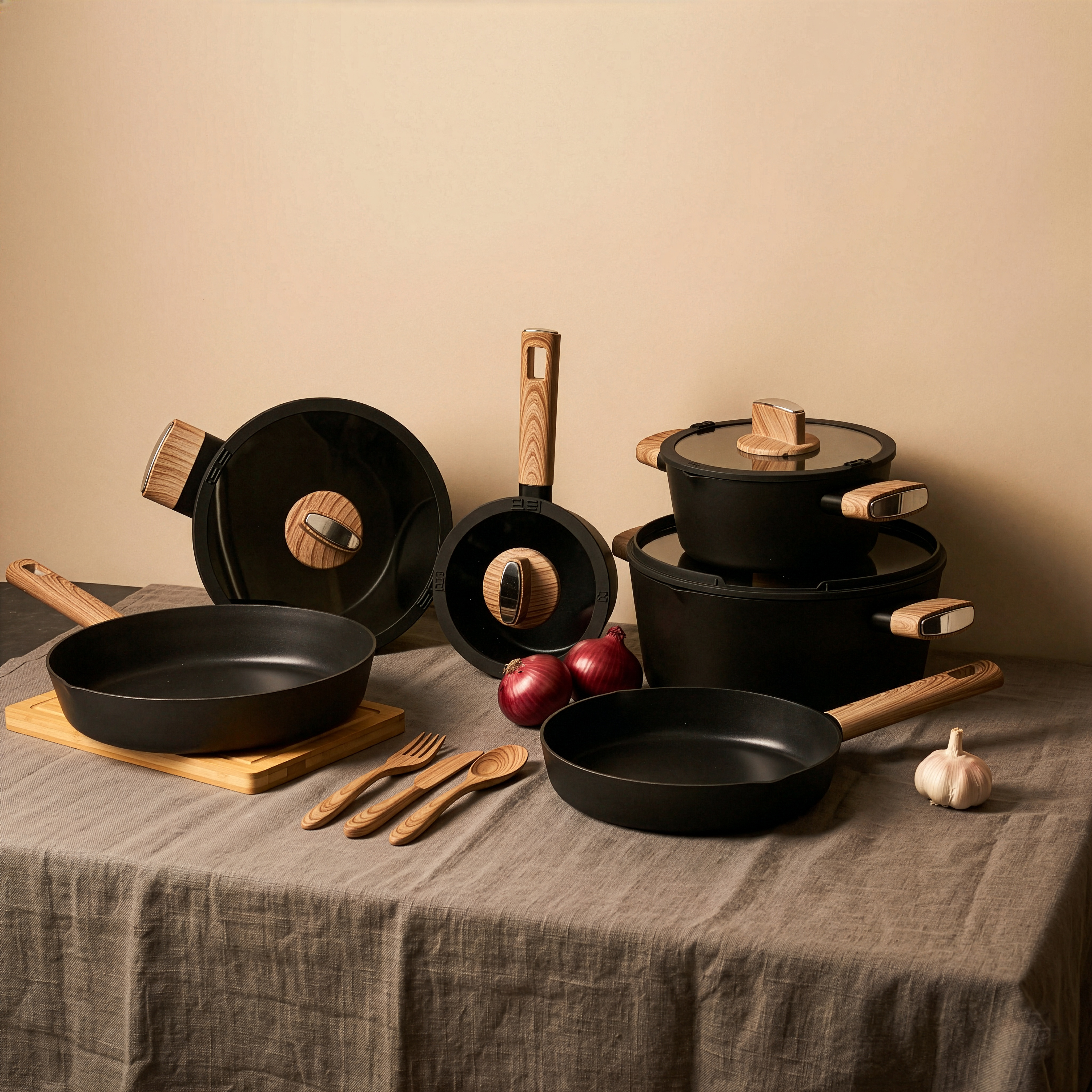 10-Piece Non-Stick Aluminium Cookware Set