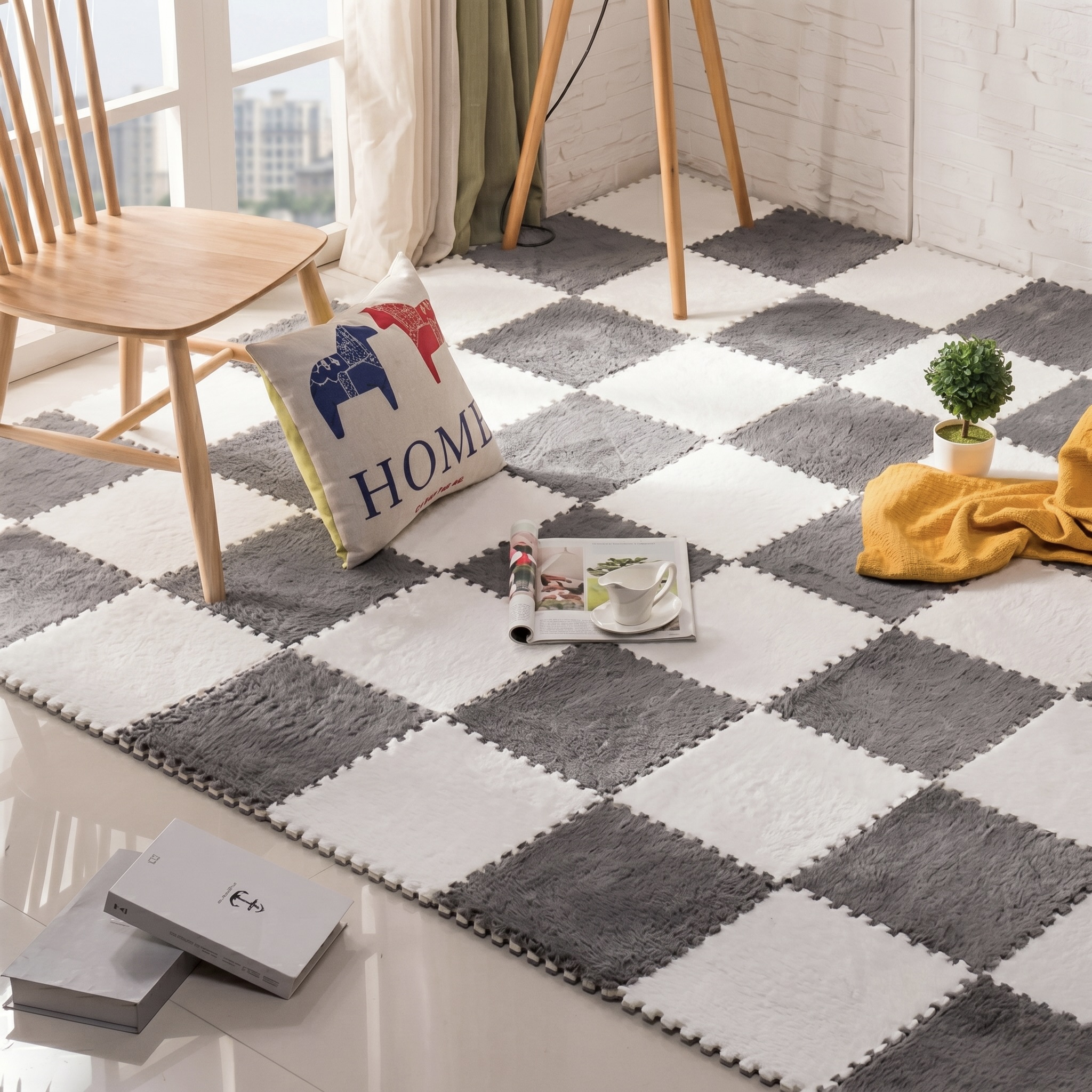 18x Velvet Foam Interlocking Tiles