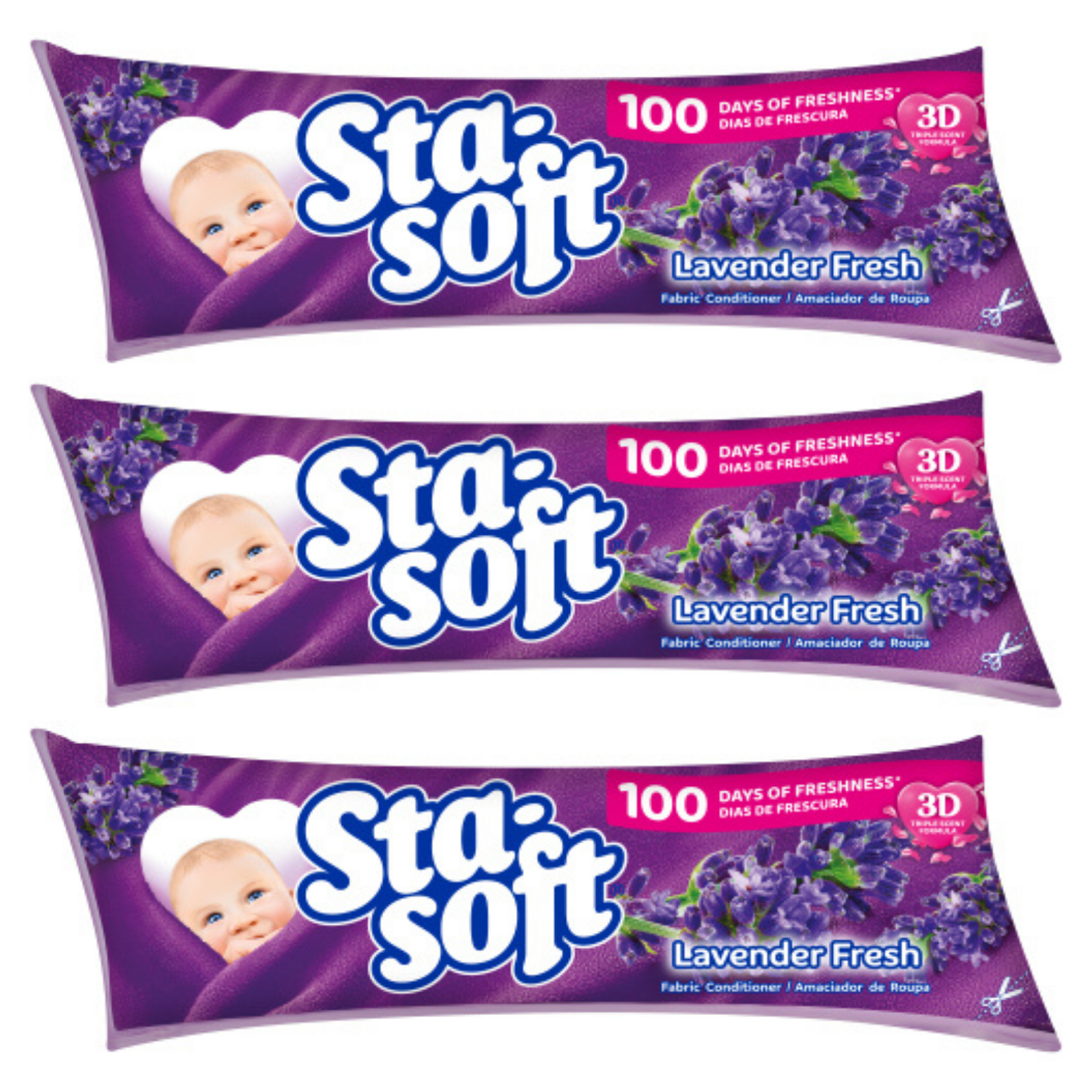 3x 500ml Fabric Conditioner Refills