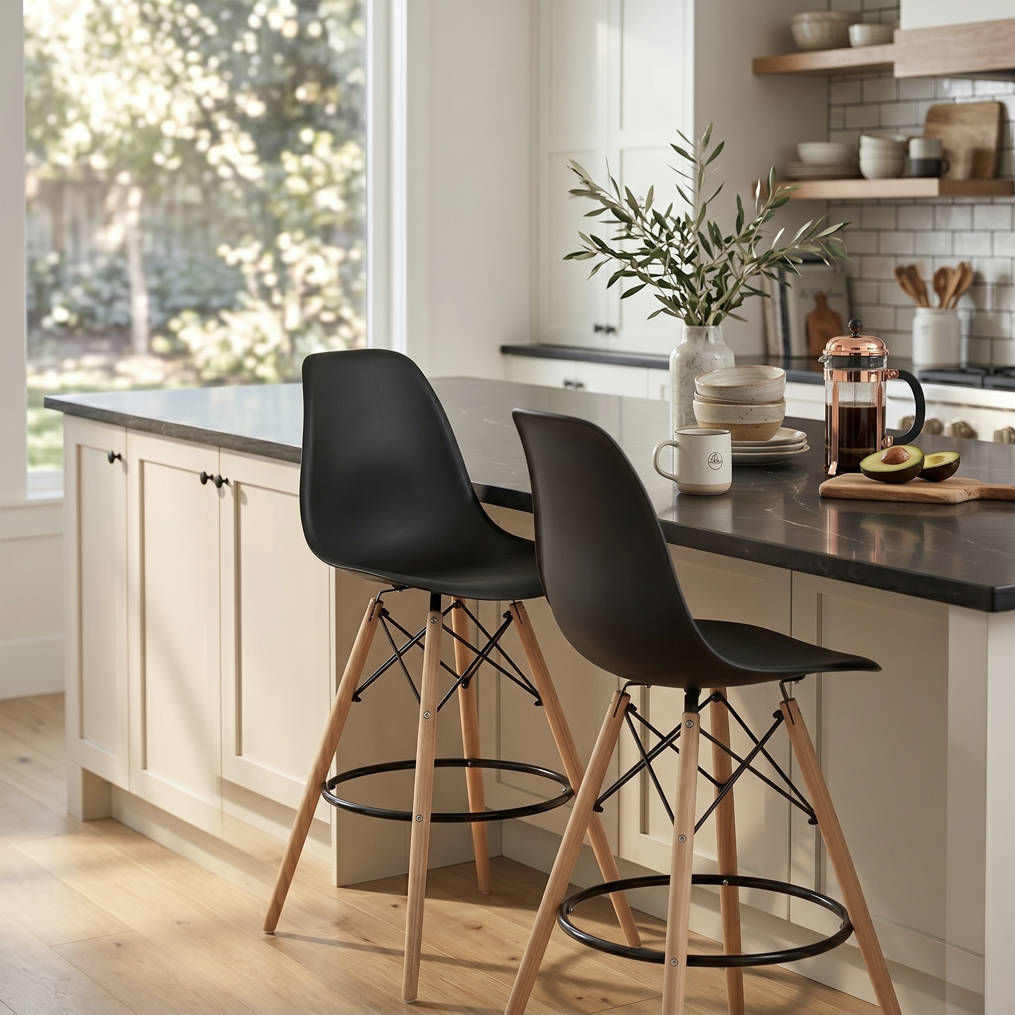 2x Replika Bar Stools