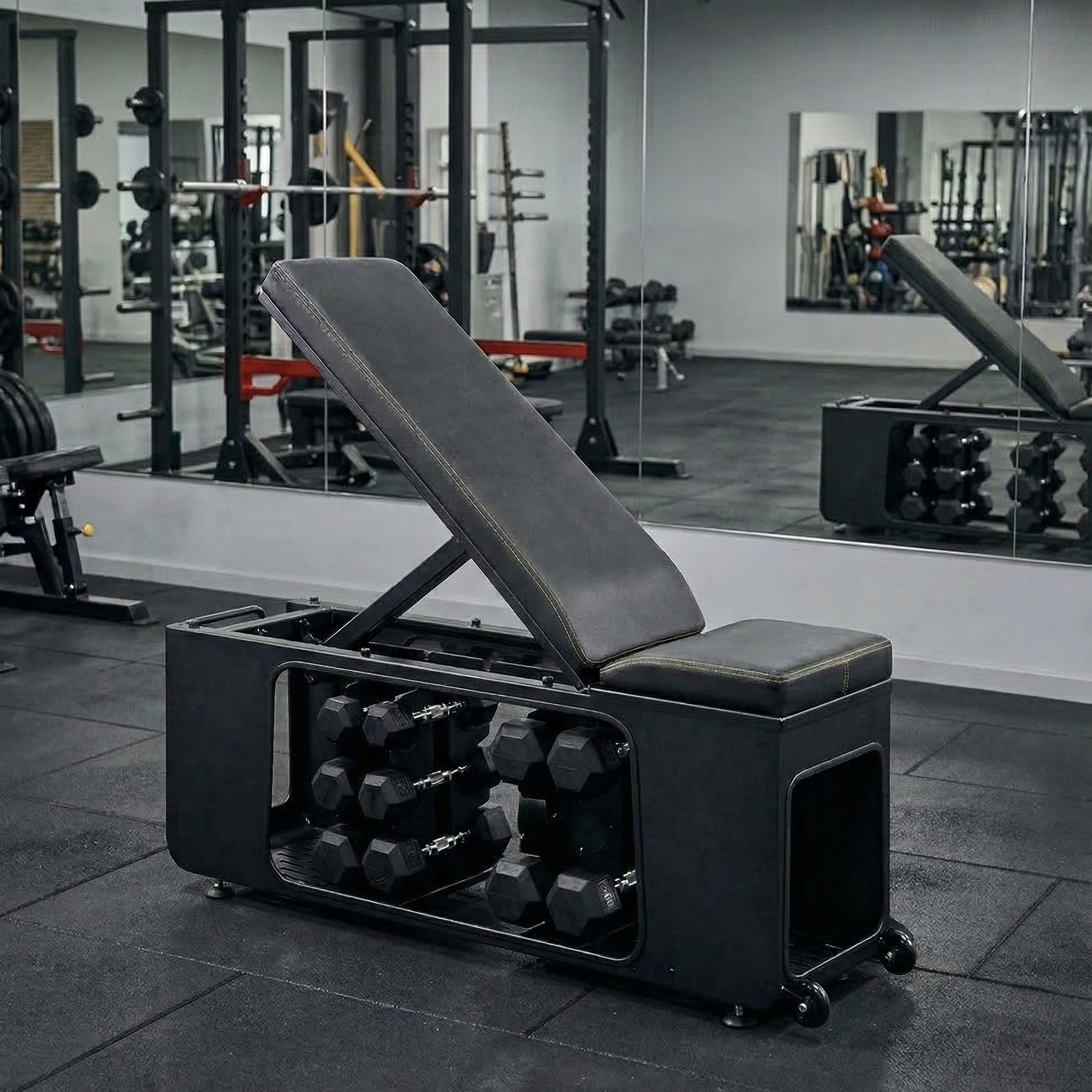 Adjustable Weight Bench with Dumbbell Storage