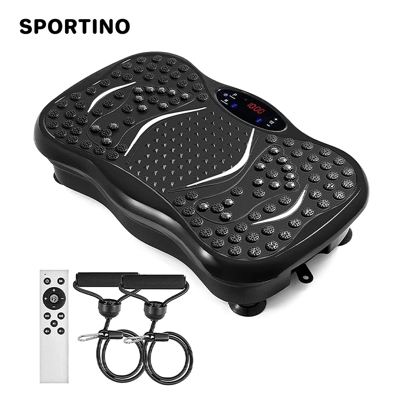 Vibration Plate Home Exercise Machine with Resistance Bands and Remote