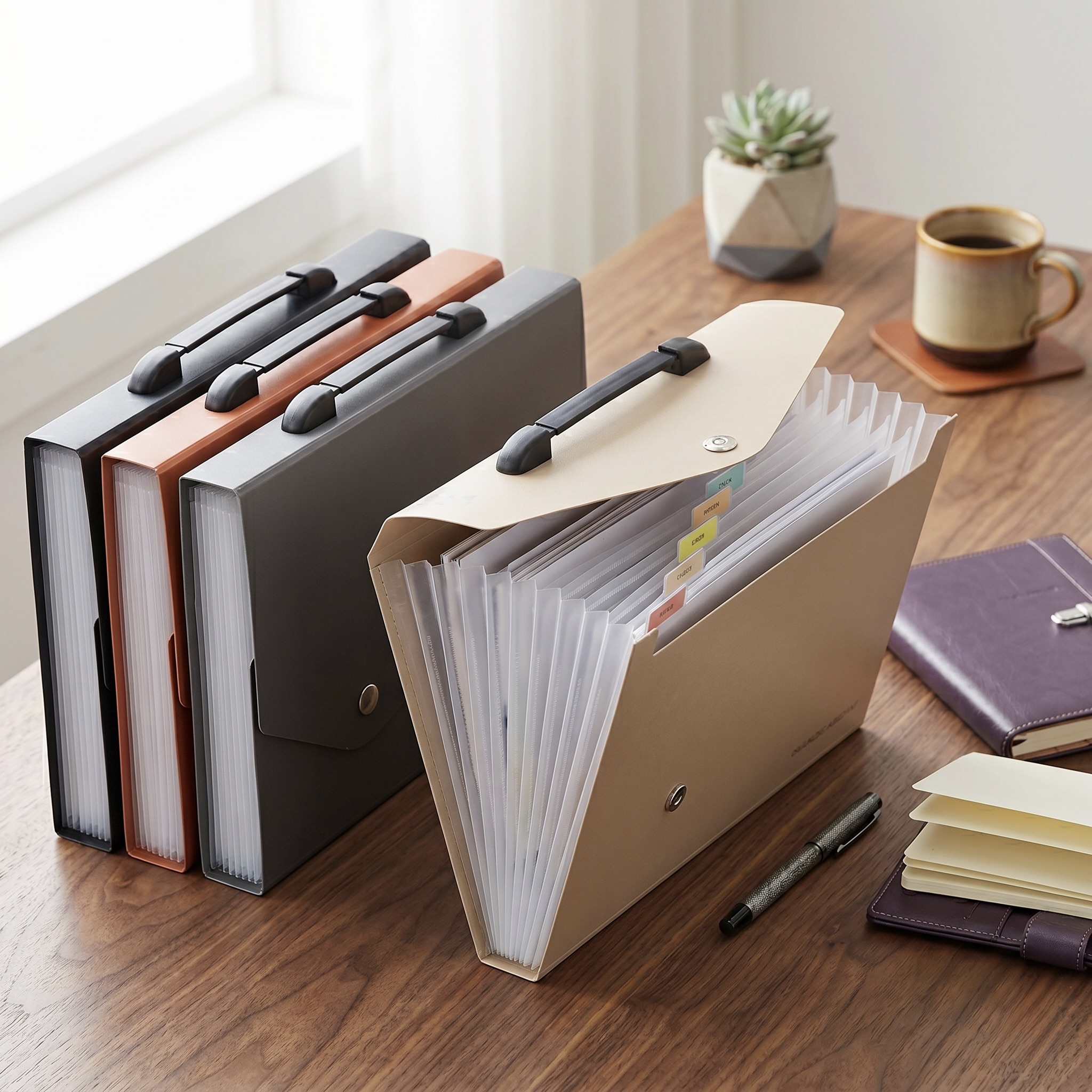 13-Pocket Expanding File Folder Organiser with Handle