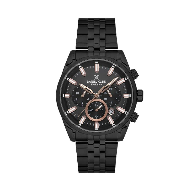 Men's Black Exclusive Multifunction Watch