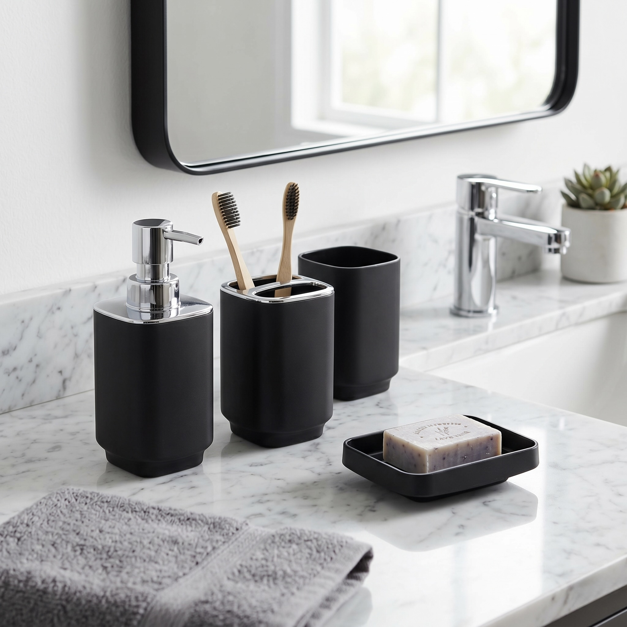 4-Piece Bathroom Accessory Set