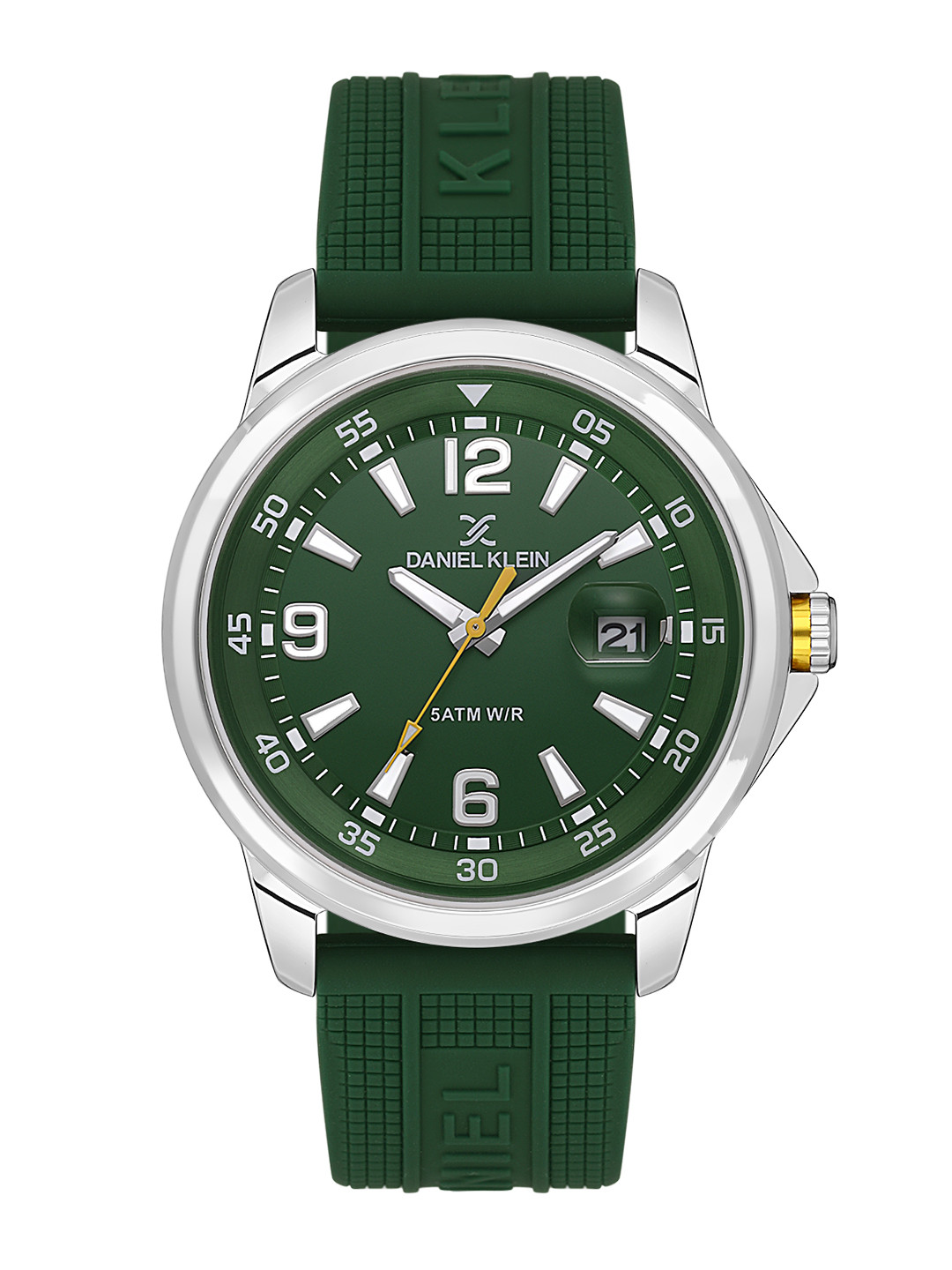 Men's Green Silicone Strap Watch
