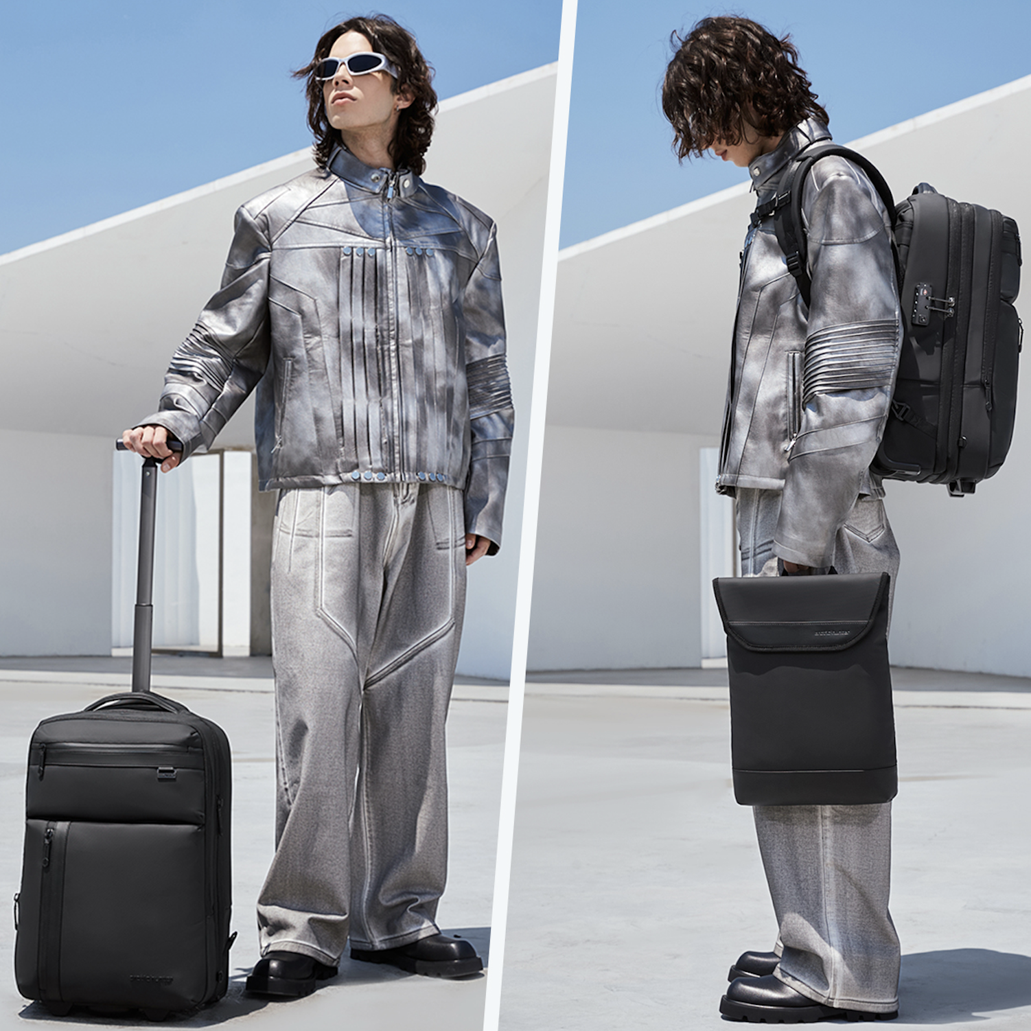 2-in-1 Trolley Travel Backpack