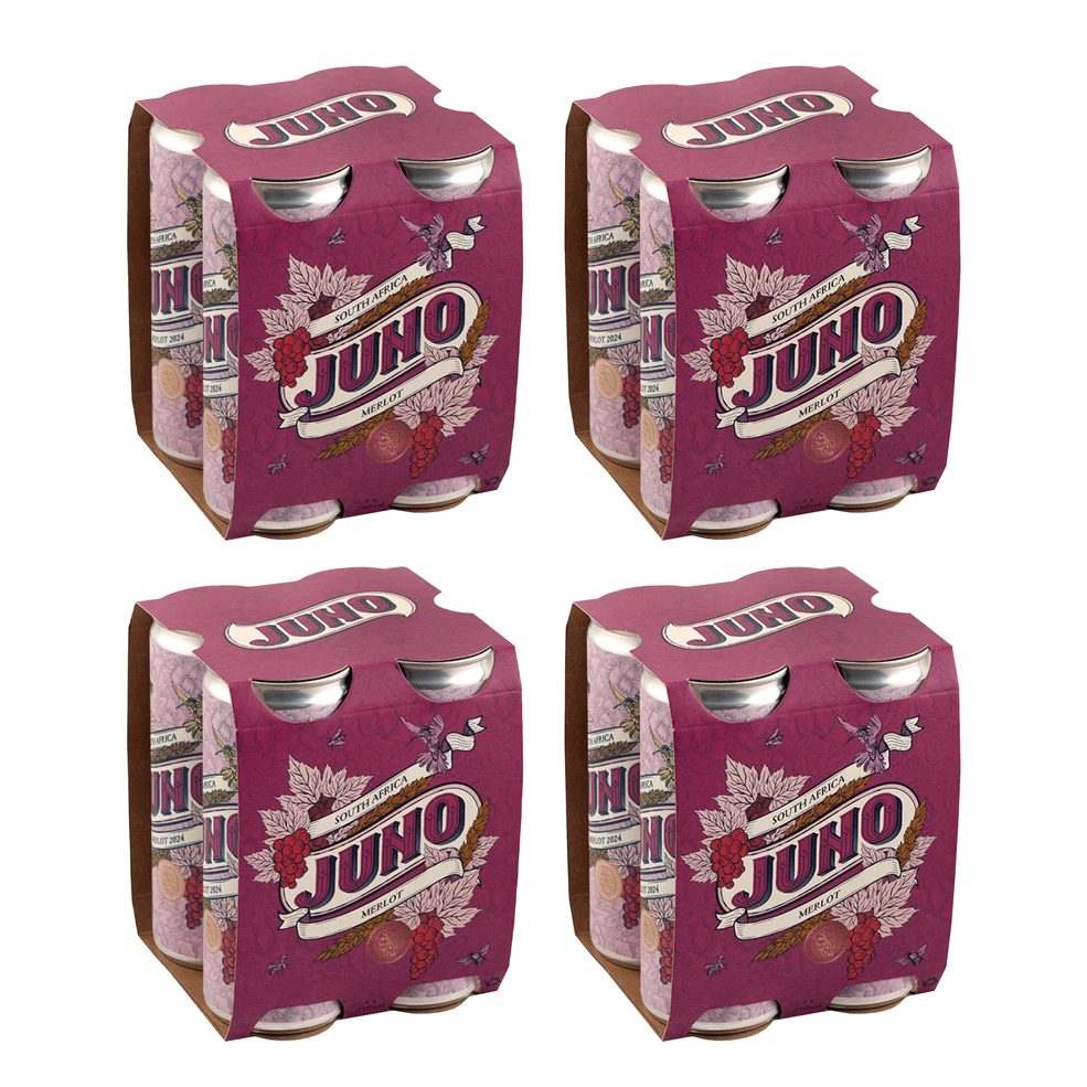 52% off on Juno 4x 4's 250ml Merlot 2024 Cans | OneDayOnly
