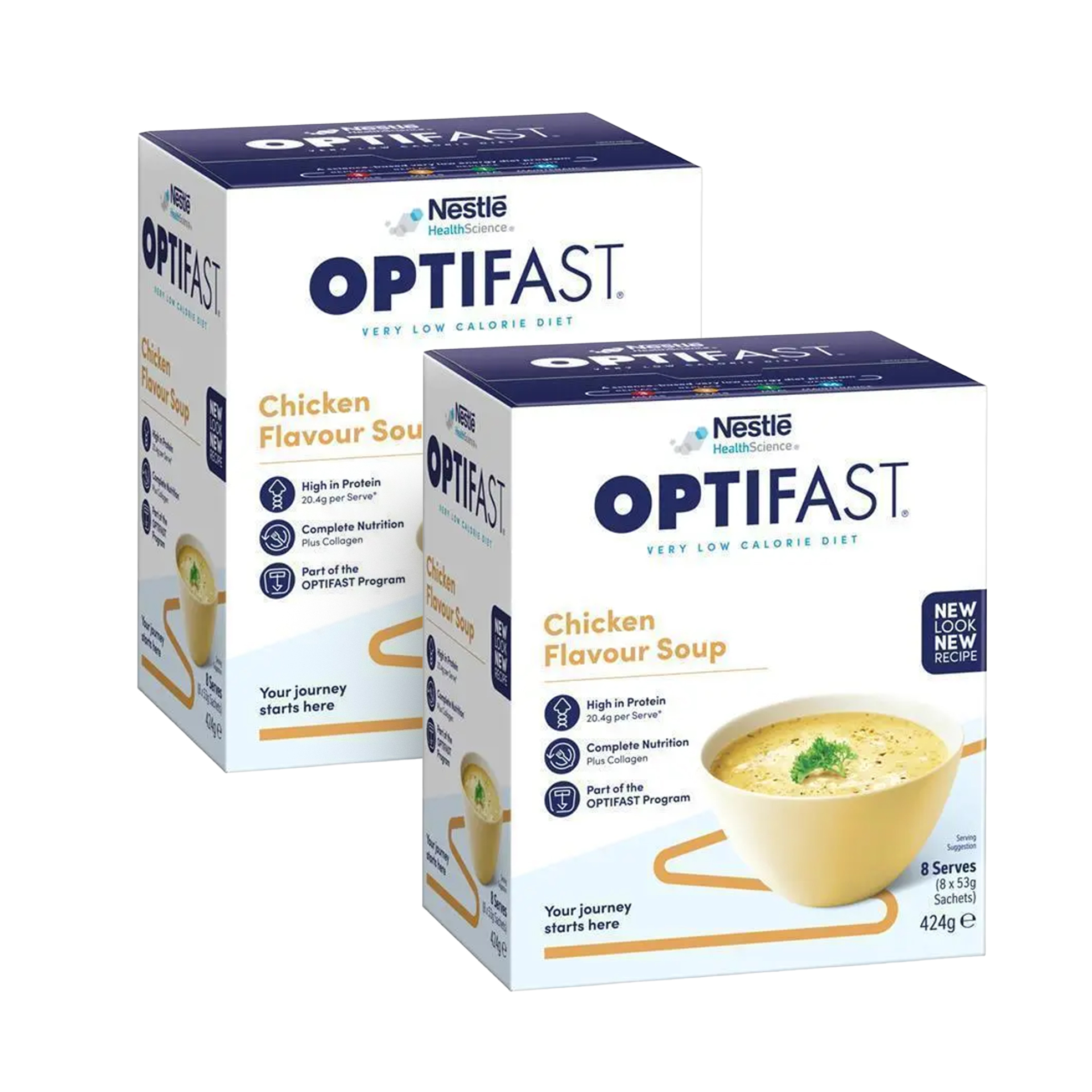 2x 8's Chicken Flavoured High Protein Soups