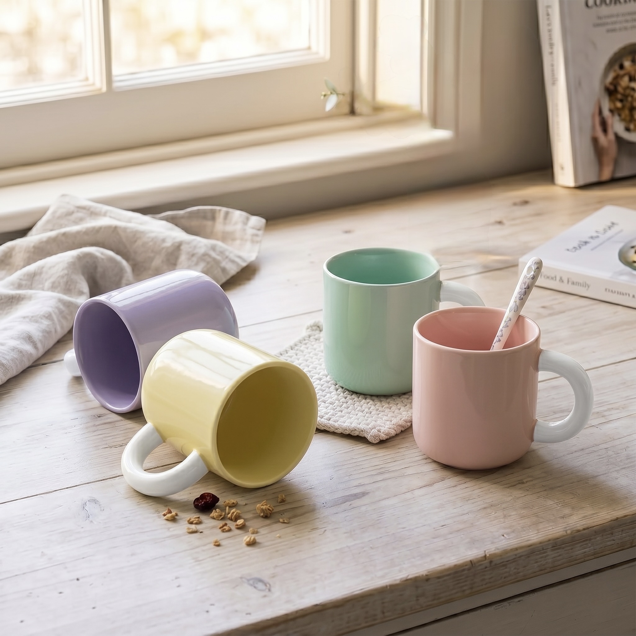 4x 370ML Sherbet Mugs