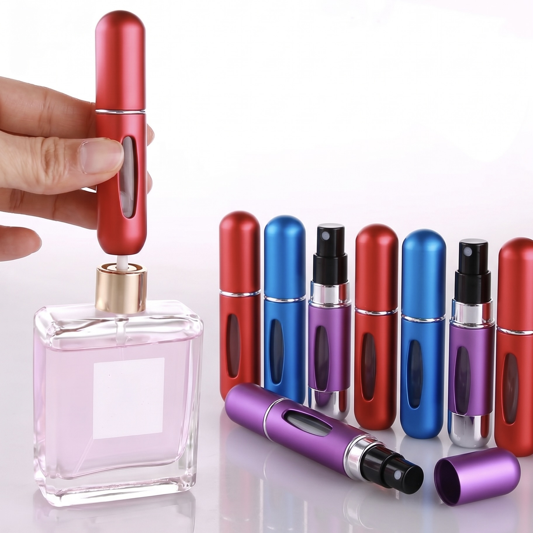 4x 5ml Refillable Travel Perfume Bottles