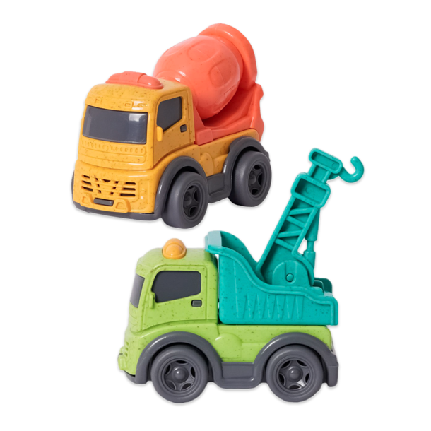 2x Eco-Friendly Vehicle Toys