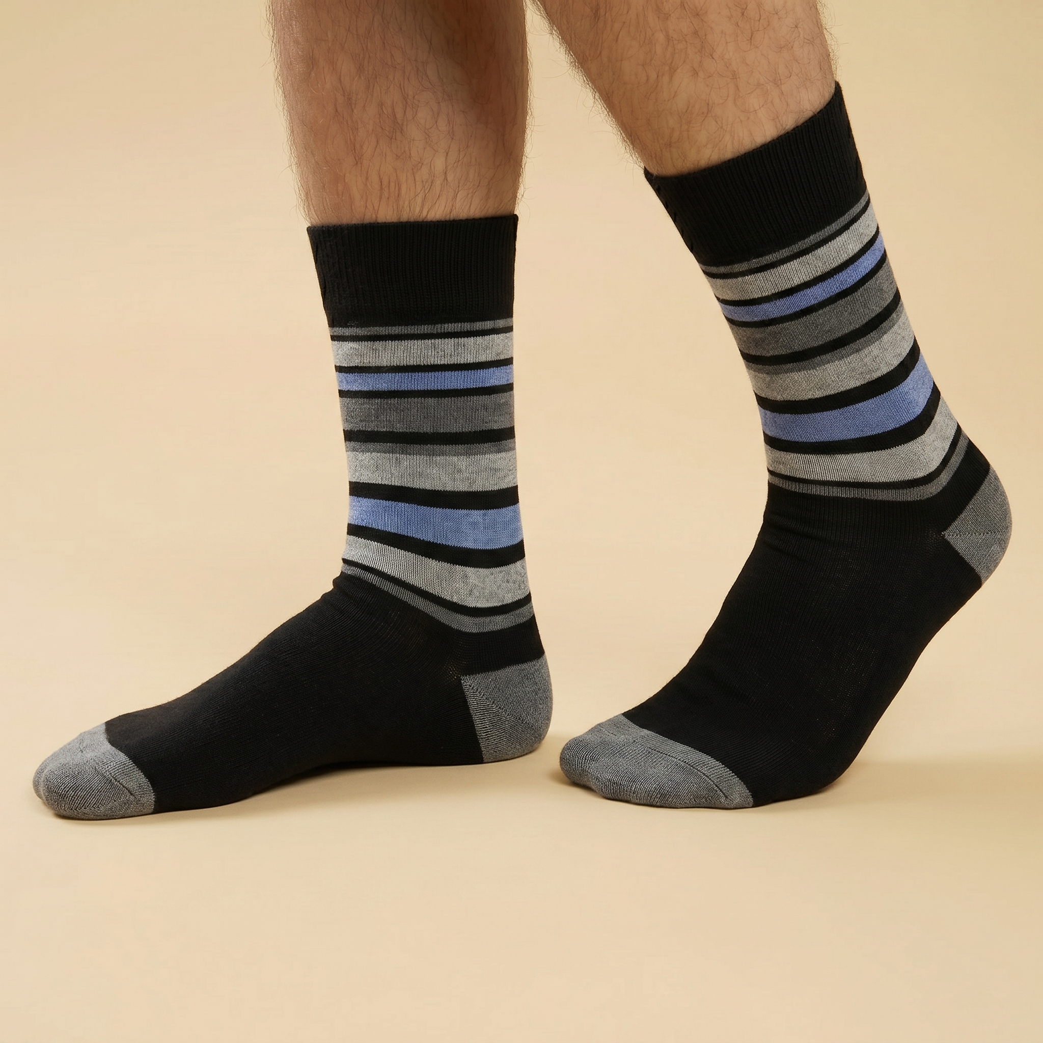 5x Men's Patterned Cotton Socks