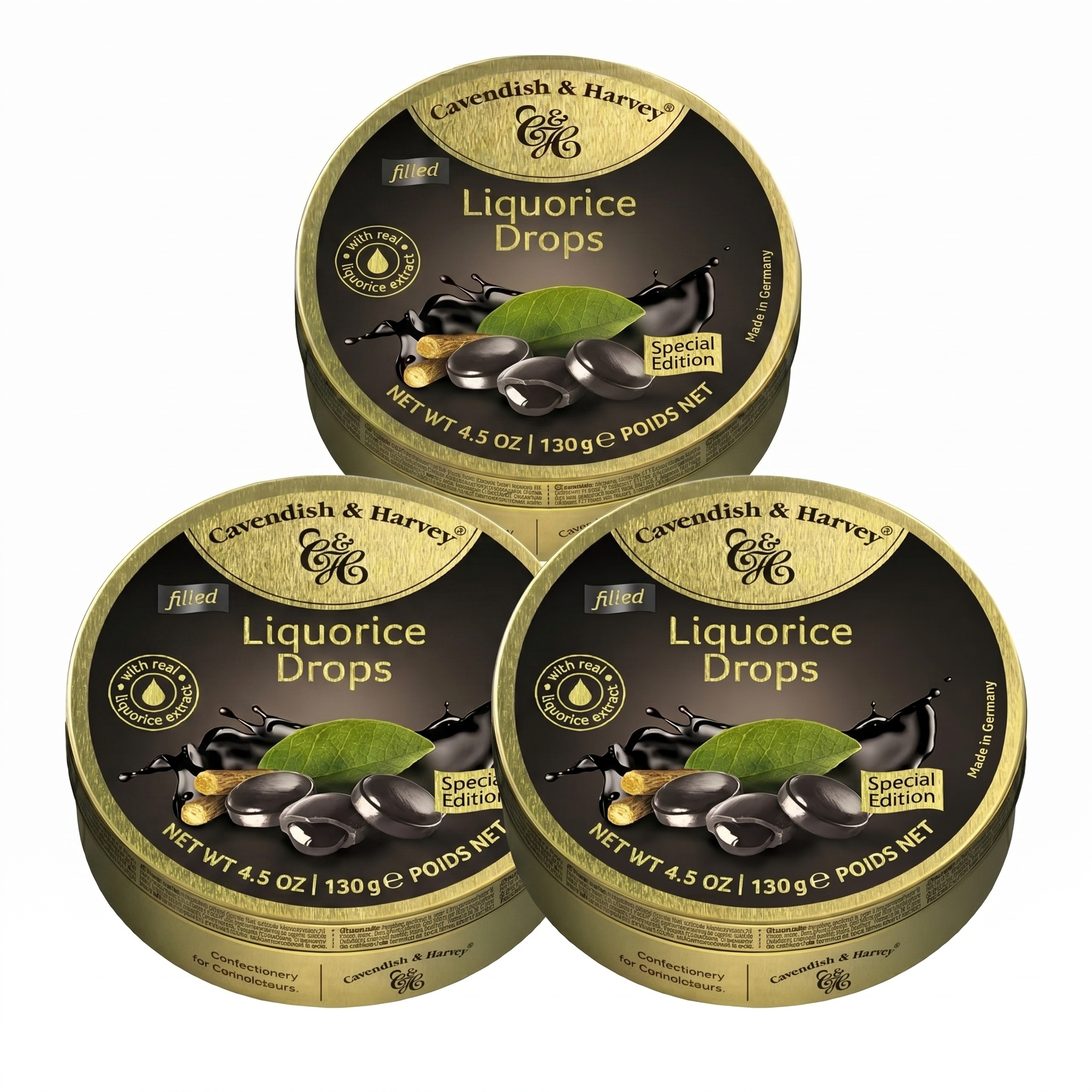 3x 130g Special Edition Liquorice Drops