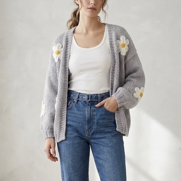 29% off on Zush Ladies Floral Knit Cardigan | OneDayOnly
