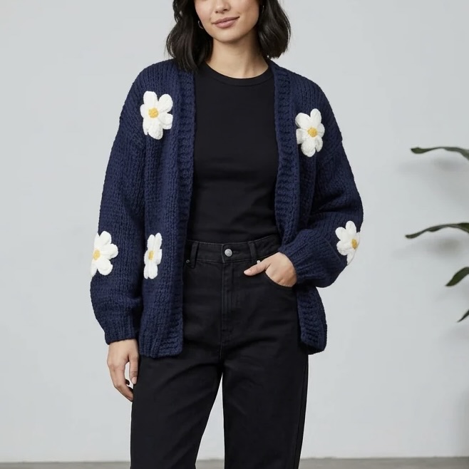 29% off on Zush Ladies Floral Knit Cardigan | OneDayOnly