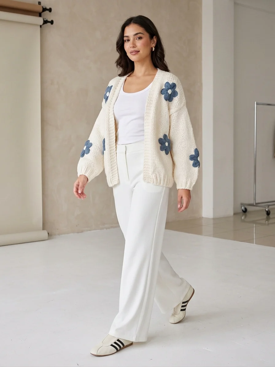 29% off on Zush Ladies Floral Knit Cardigan | OneDayOnly