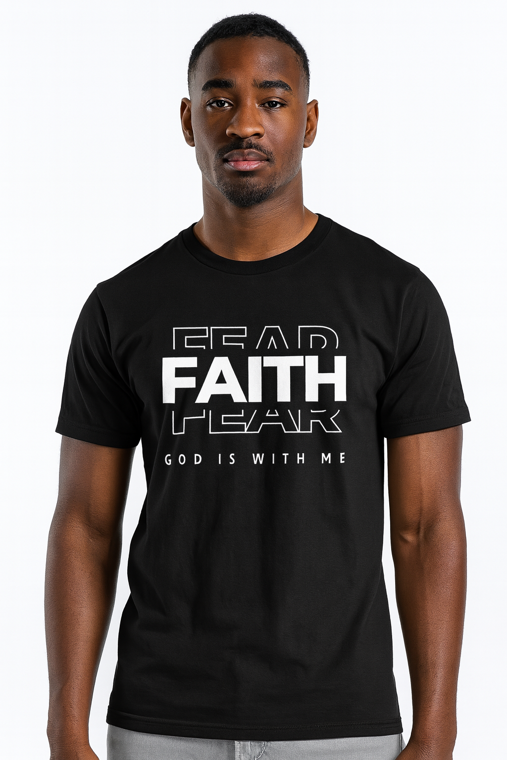 Unisex Printed Faith Over Fear T-Shirt