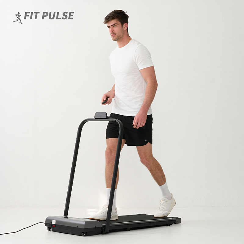 0-14km/h Capable Walking Pad with Foldable Handle, Incline Clips and Brushless Motor