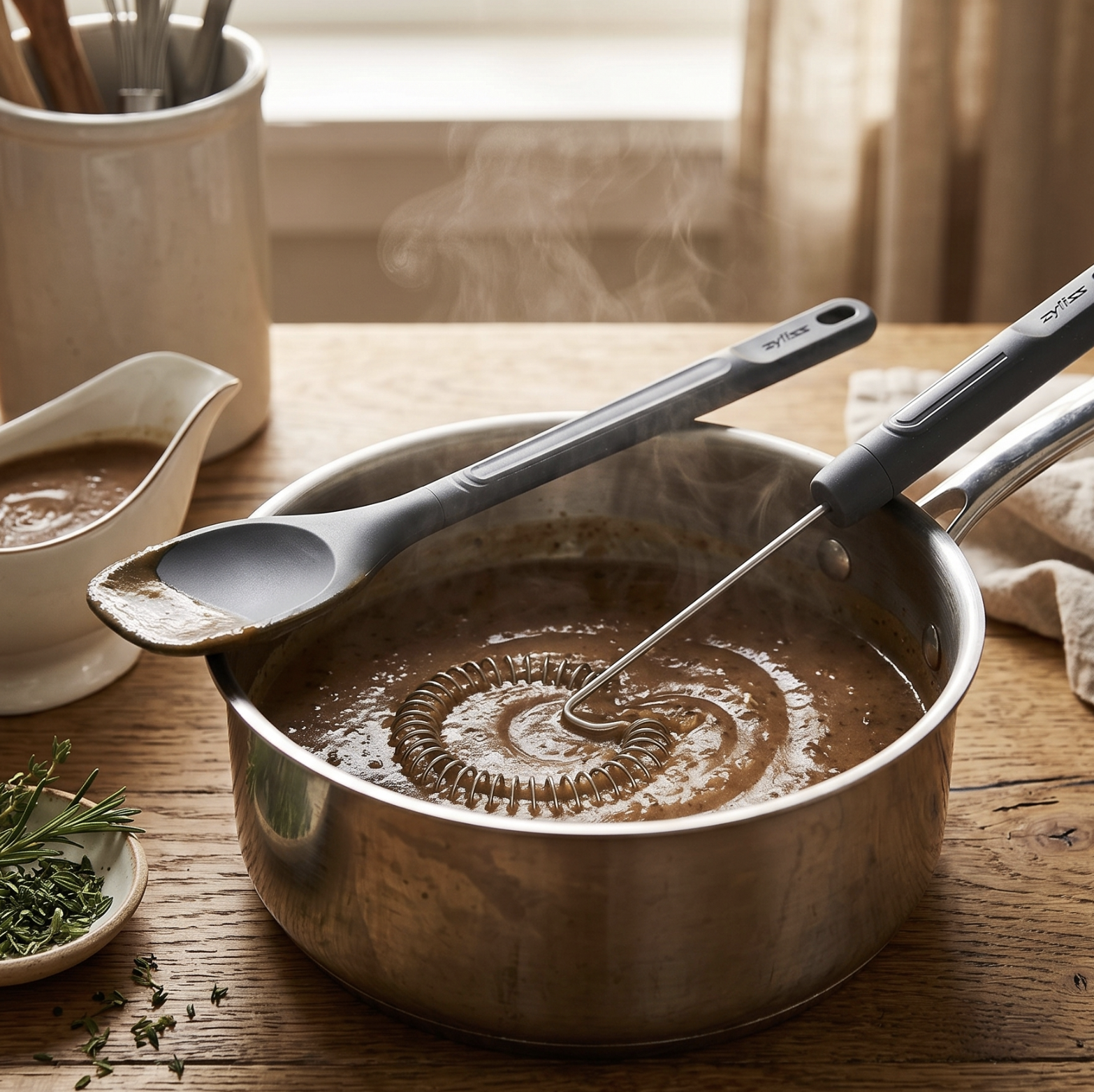 Silicone Spoontula and Gravy Whisk Set