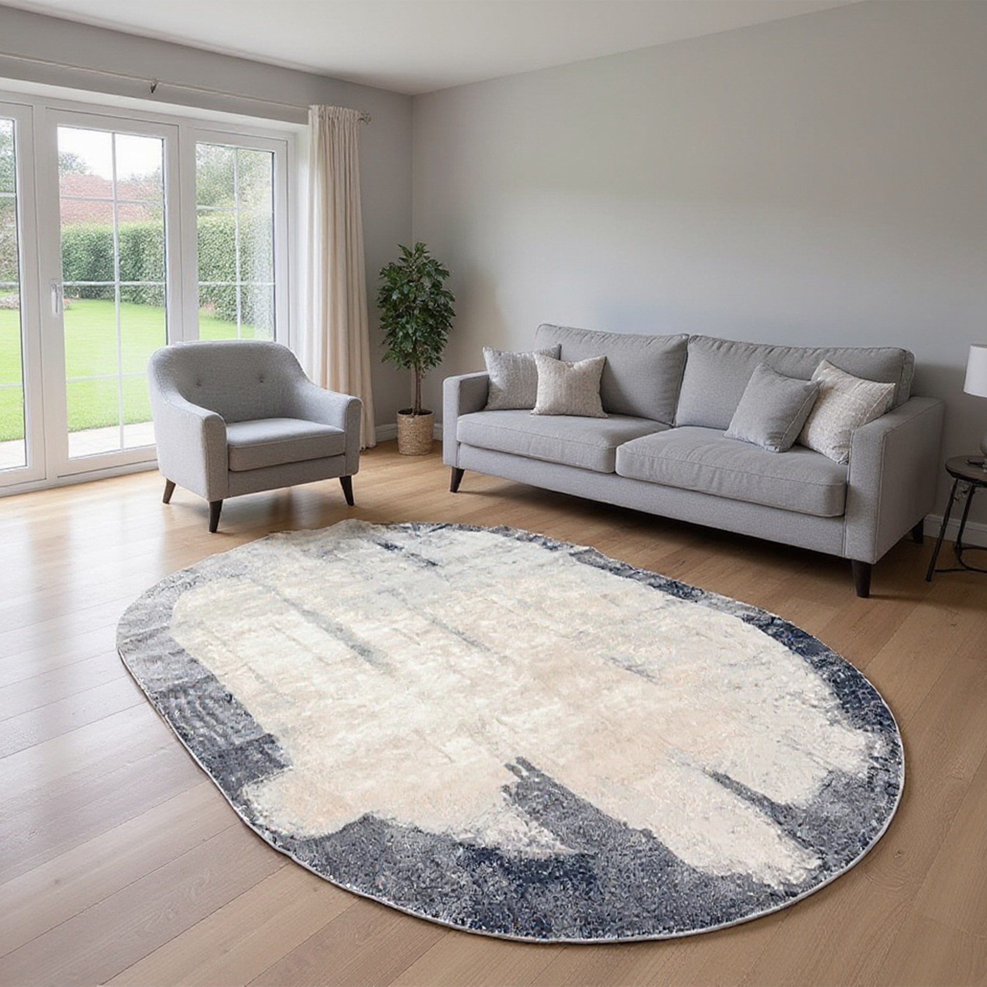 Abstract Oval Rug Collection