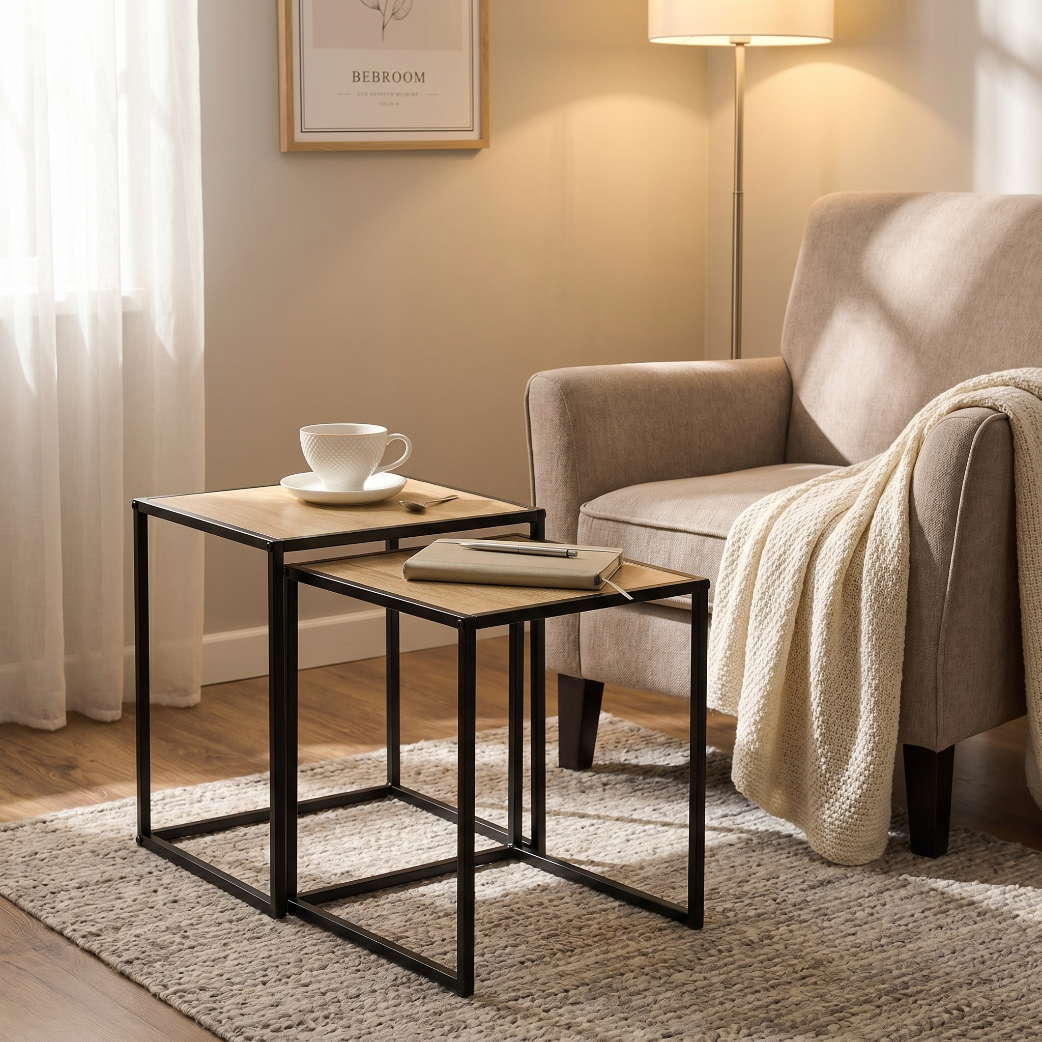 2-Piece Nesting Table Set