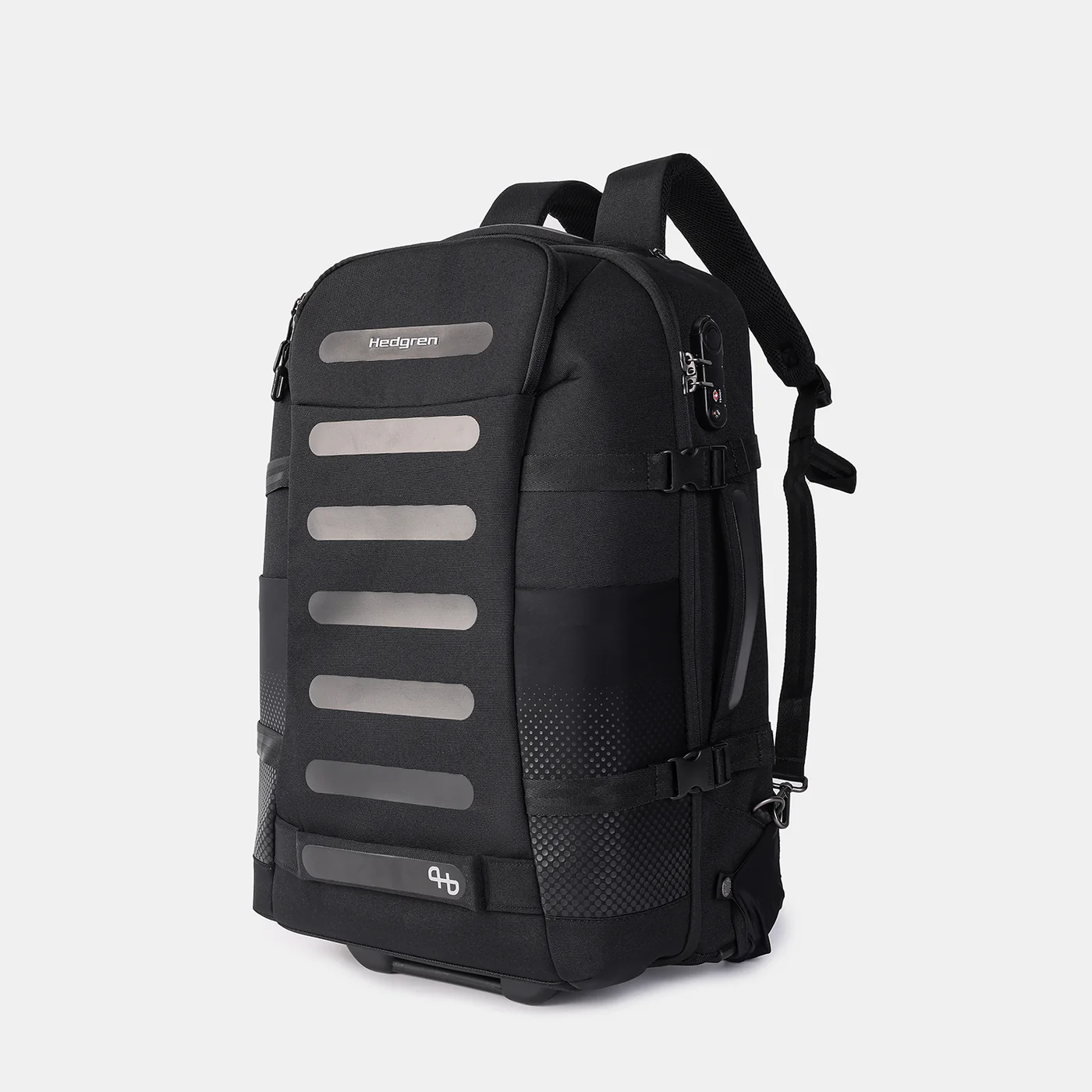 55cm Black Comby RFID Backpack with Wheels and TSA Lock