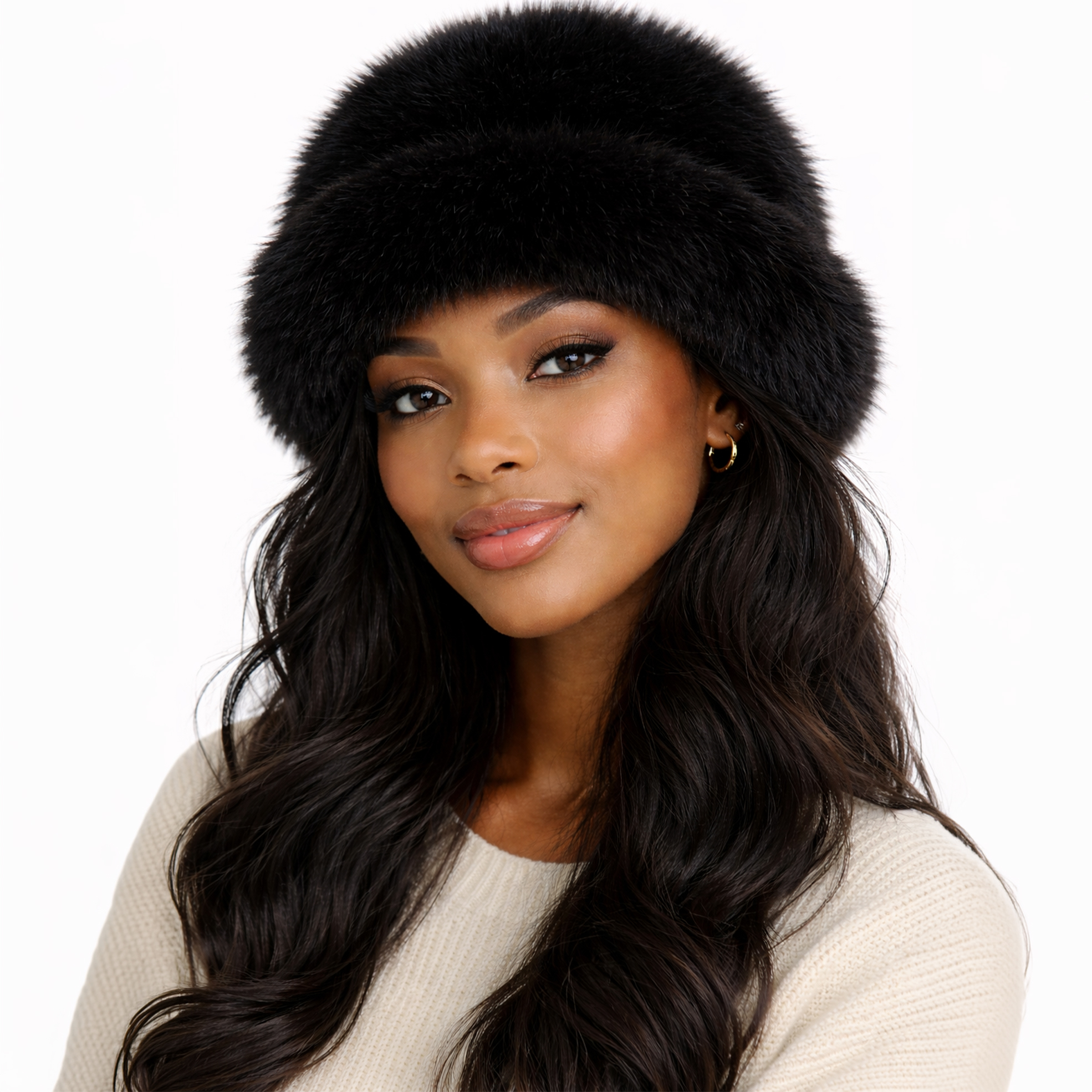 Ladies Faux Fur Bucket Hat