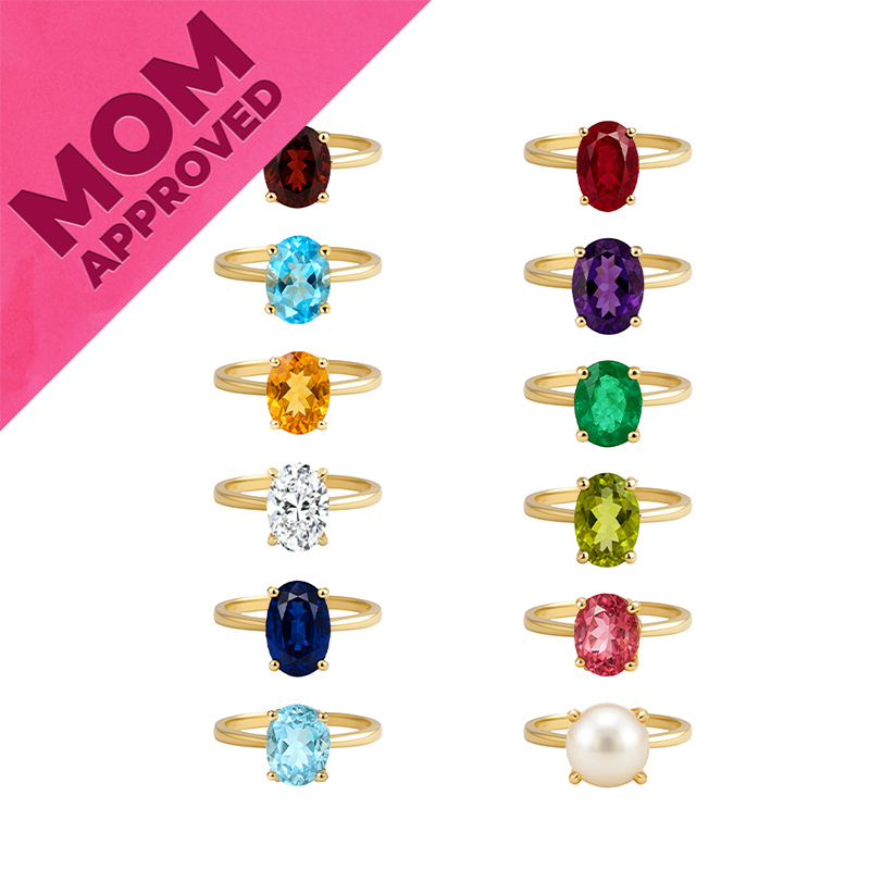 9ct Gold Birthstone Ring