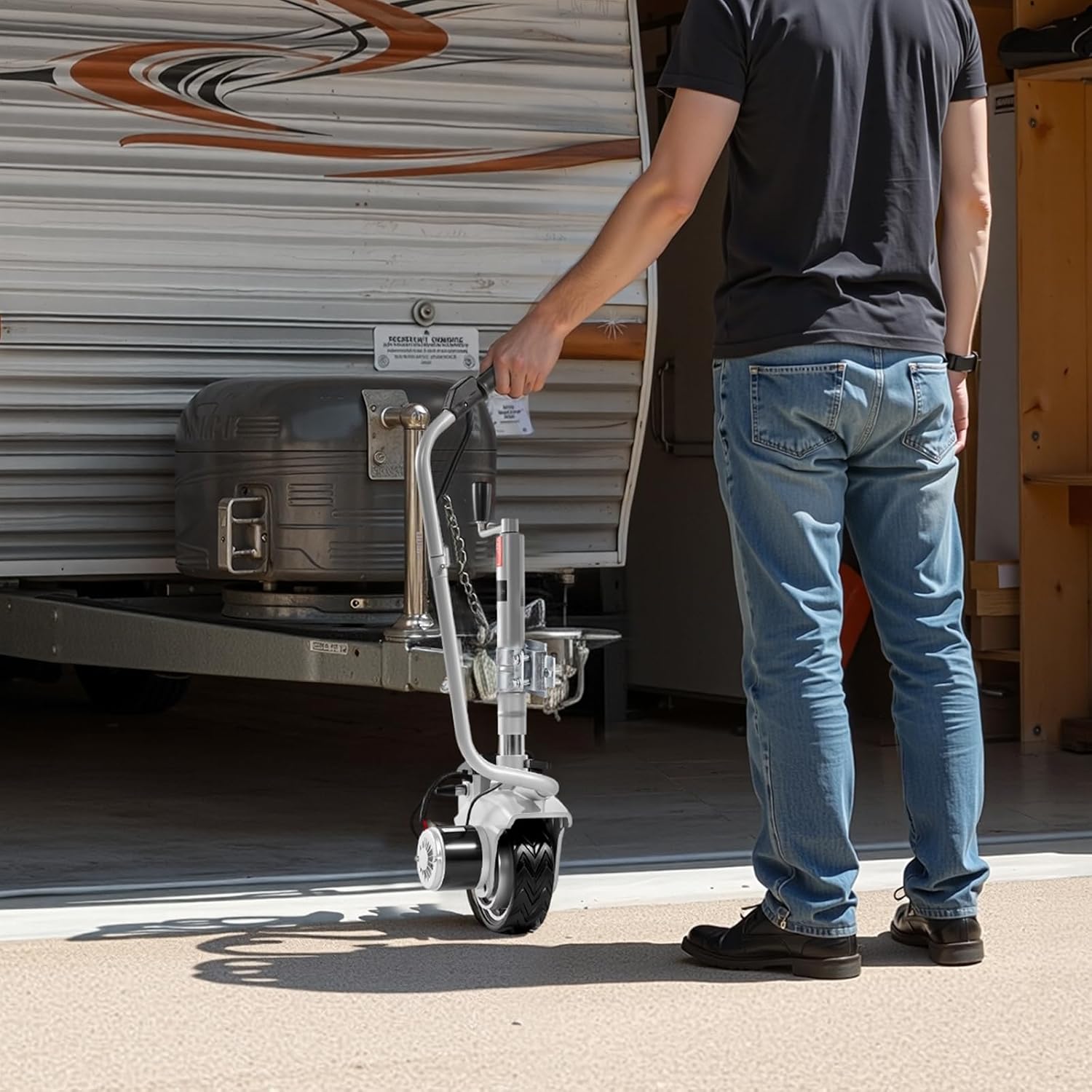 Motorised Electric Caravan Mover Jockey Wheel