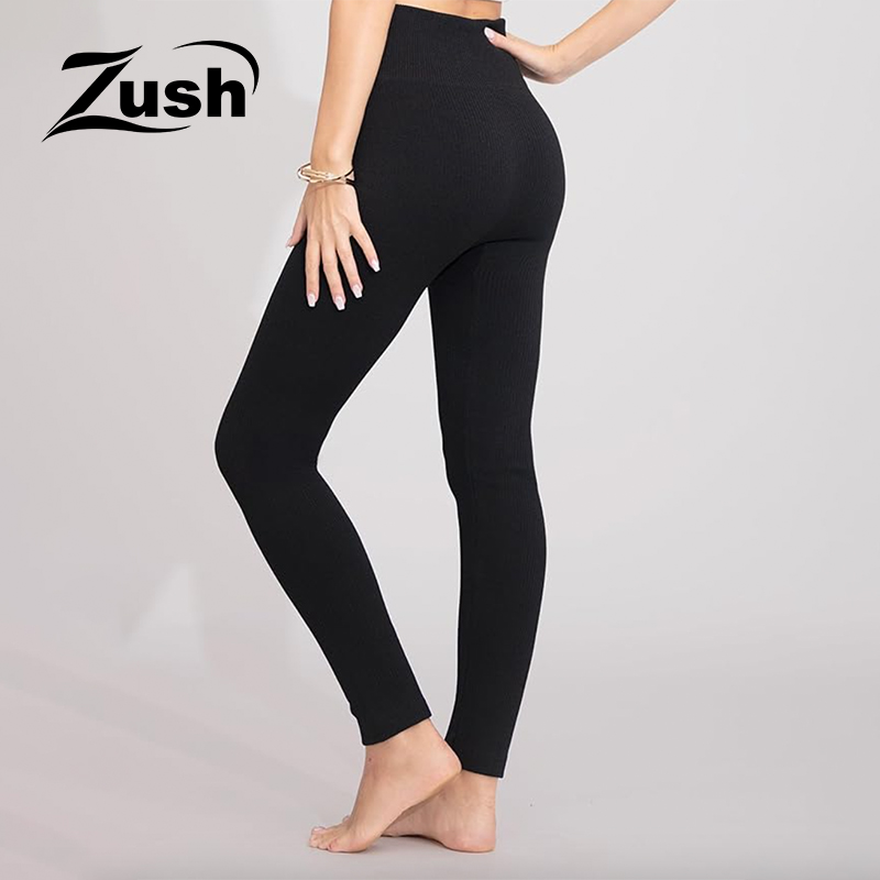 Ladies Black Comfy High Waisted Leggings